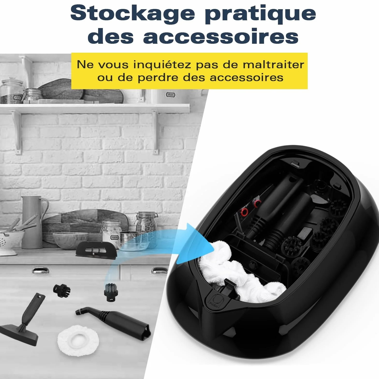 Base du nettoyeur vapeur amovible accessoires facile à installer