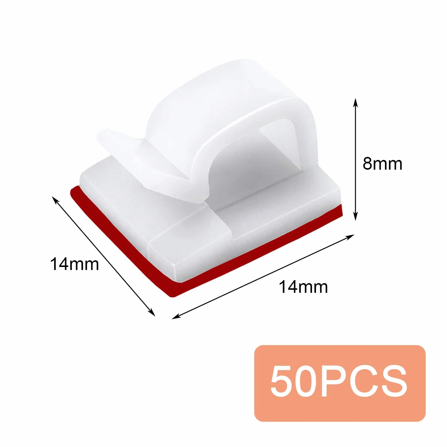 Clips Câbles Autocollants 50 Pièces Gestion Câbles Voiture Bureau Maison Blanc
