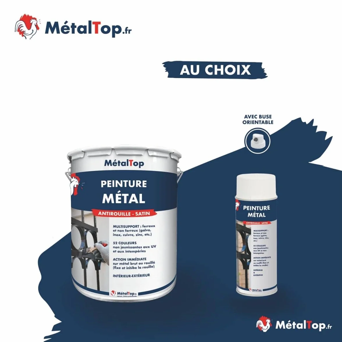 Peinture Metal Gris Anthracite RAL 7016-1 L Protection Antirouille