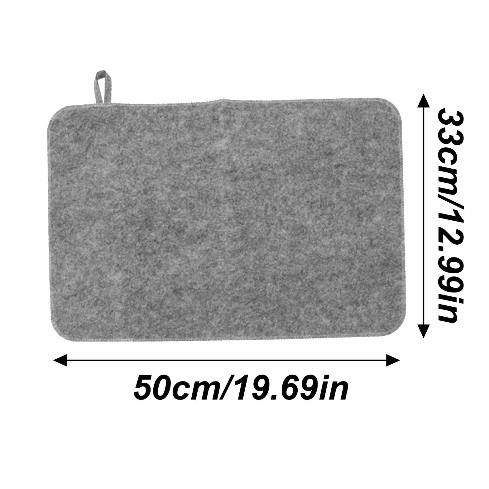 Lot de 2 tapis de sauna en feutre absorbant et isolant 50 x 33 cm