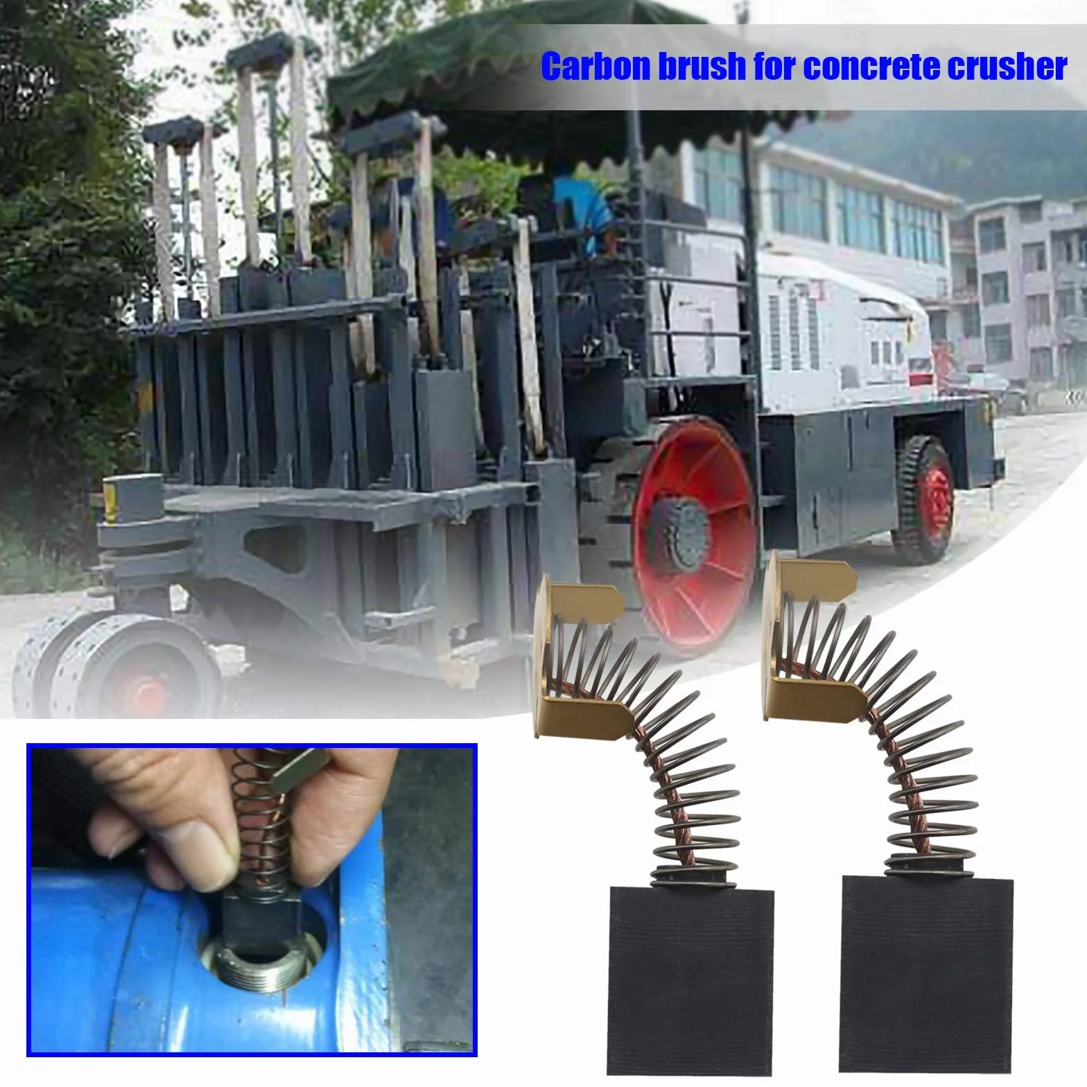 Brosses de carbone 6 x 16 x 18 mm compatible Titan TTB280DRH 1700 W lot de 2 paires