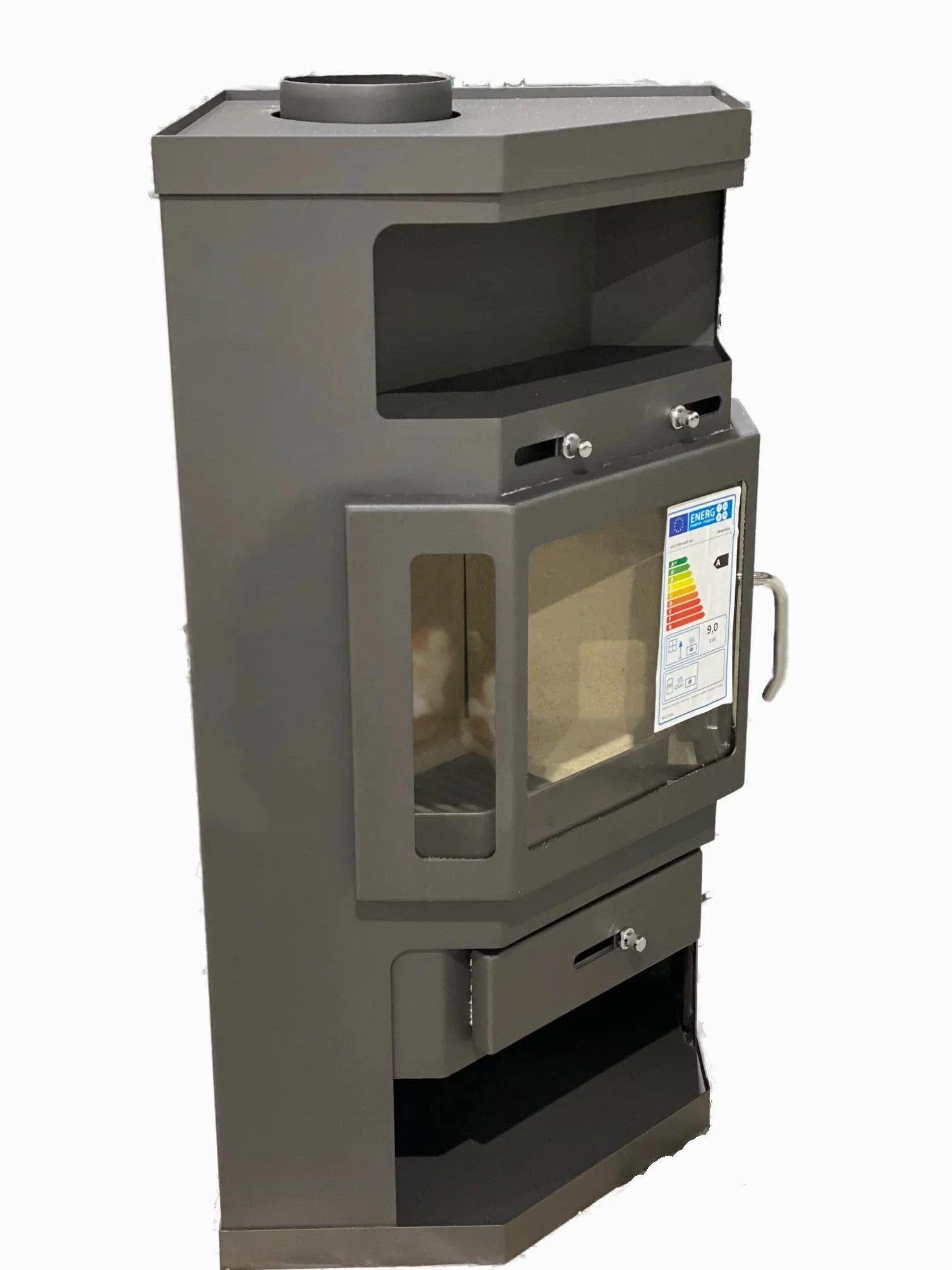 Poêle d'angle Victoria 05 Panama 9,0 kW Gris