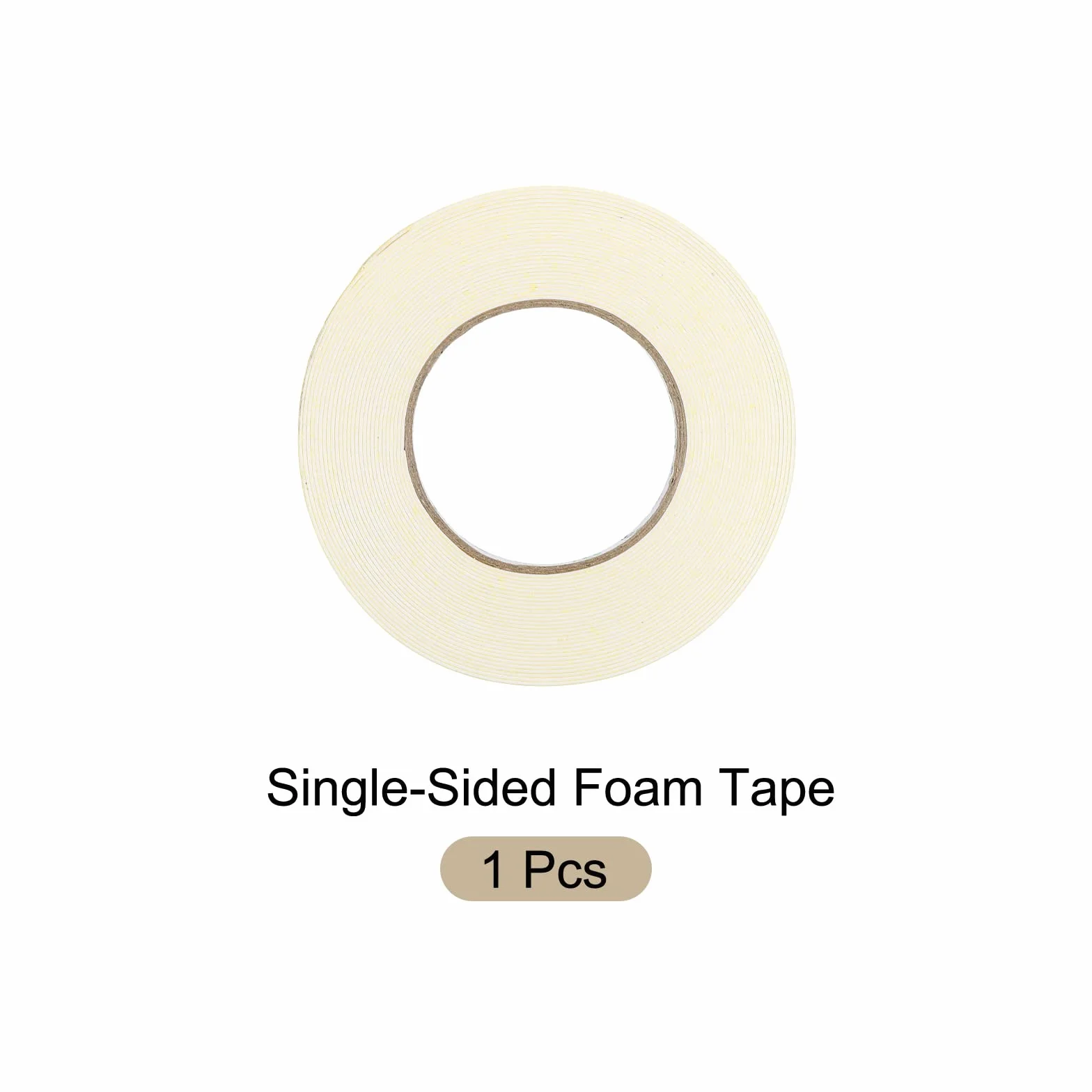 Simple Face Mousse Ruban Auto Adhésif 12mm x 1mm 10m Blanc Jaune 1 Pcs