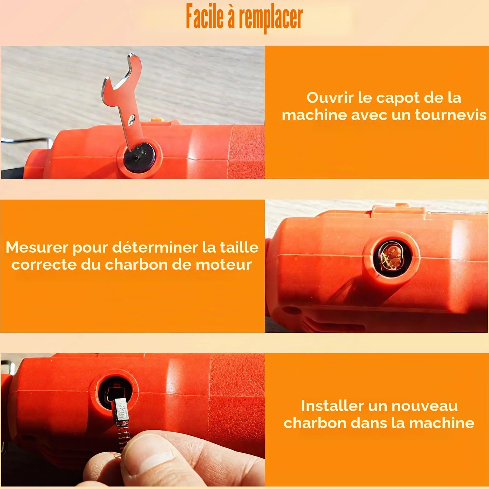 Balais de charbon 69 pièces 23 tailles pour outils électriques meuleuses d'angle marteaux