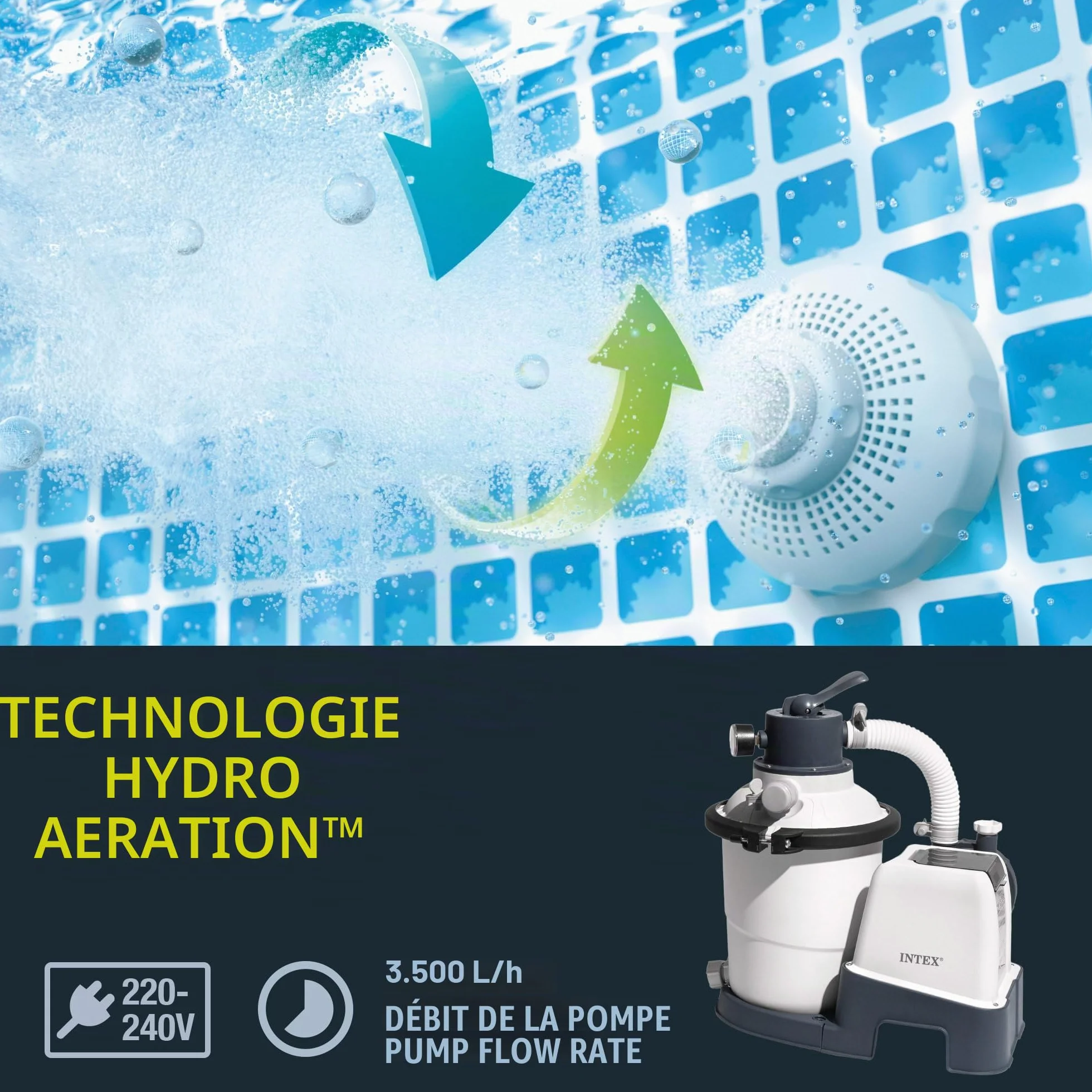 Intex Krystal Clear Filtre à sable 26642 SX925 2000 l/h Blanc