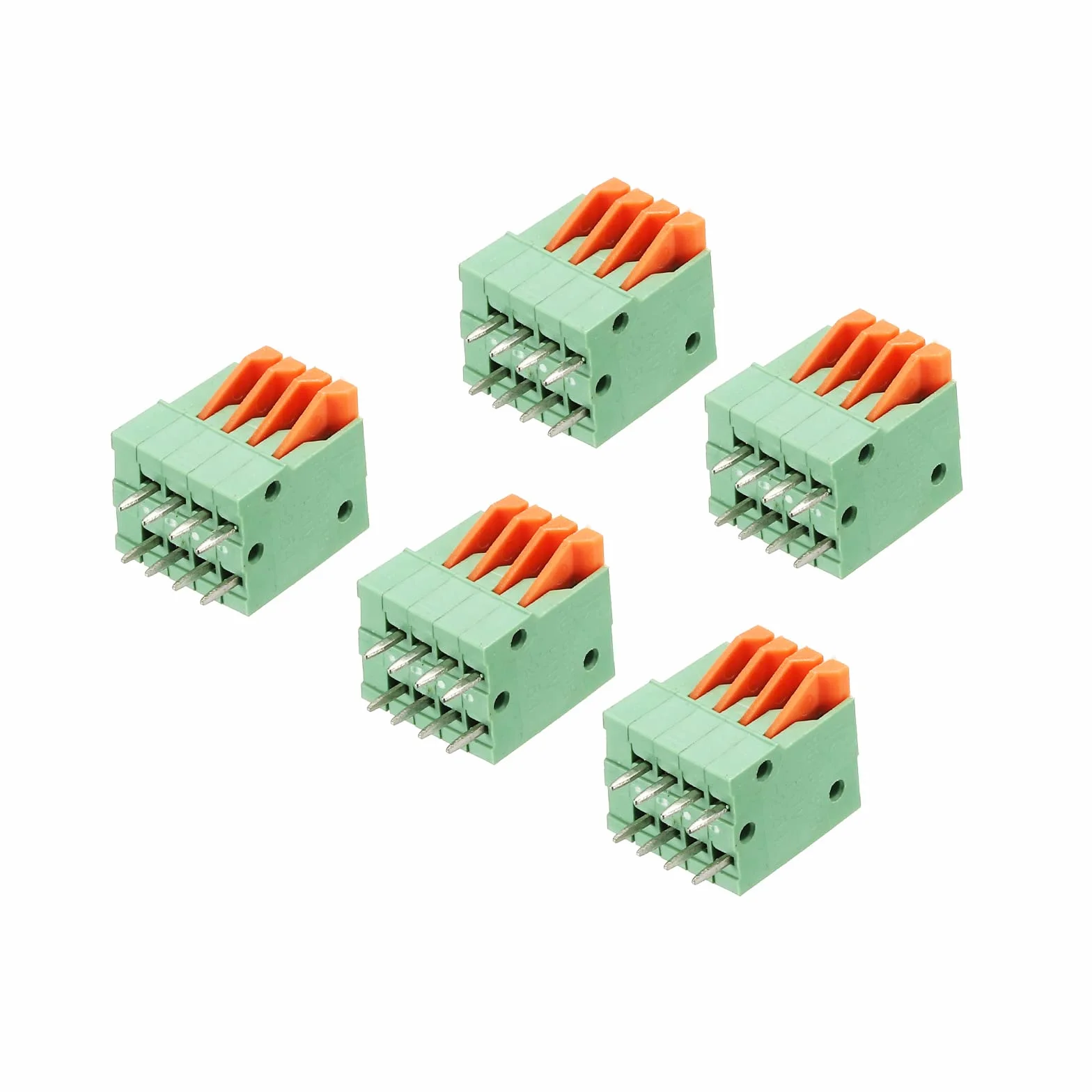 sourcing map KF141V 150V 2A 2.54mm 4 Positions PCB Bornier Connexion Paquet de 5