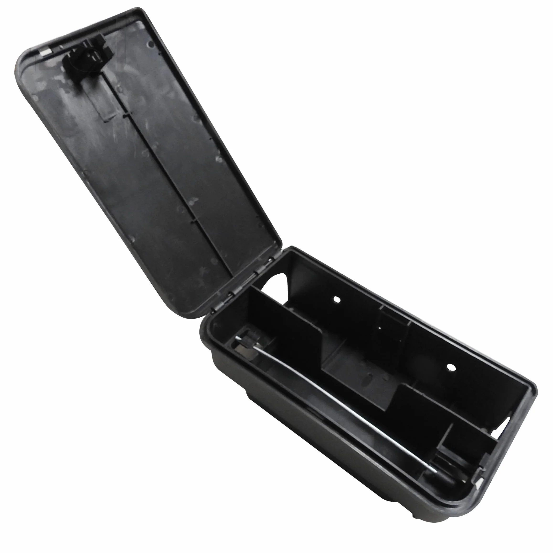 BSI Boîte à Appâts Anti-Rats - À Garnir et Réutilisable Et Solide - 1 Clé fournie Clipsable - Tous Lieux Intérieur Et Extérieur -23x12,5x7,5cm, Noir