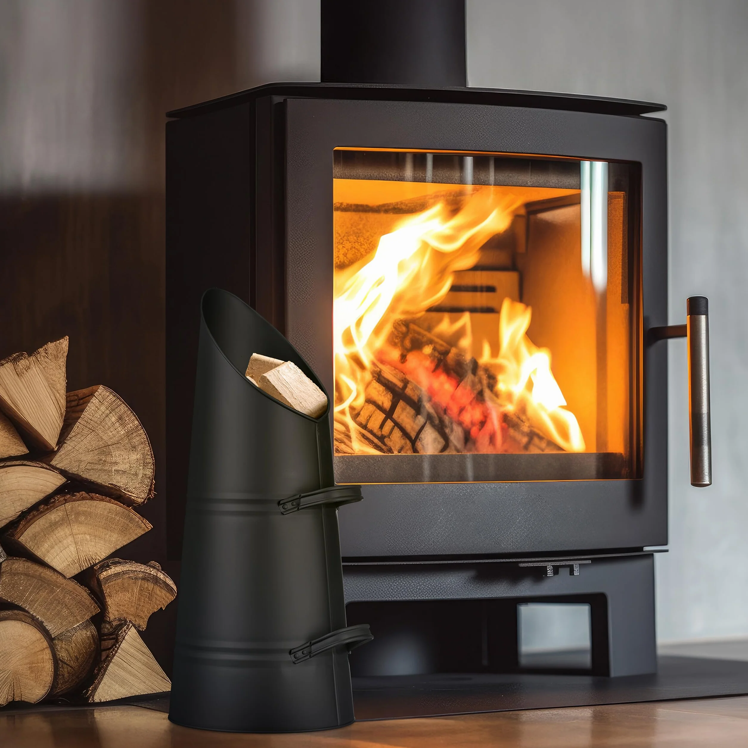 Relaxdays Charbonnière métallique 16 litres Noire