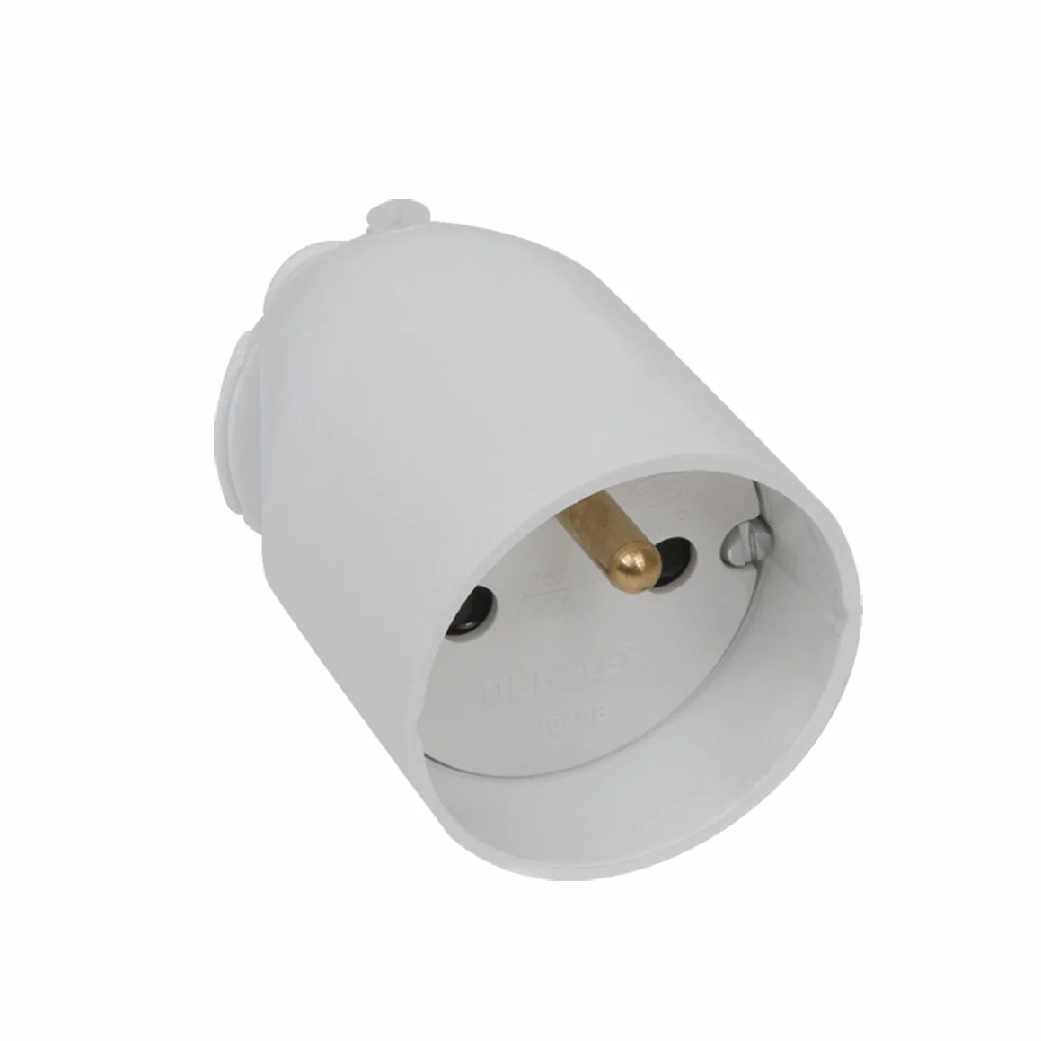 DEBFLEX Fiche Femelle Electrique 2P+T 16A Blanche 73x43x43 mm