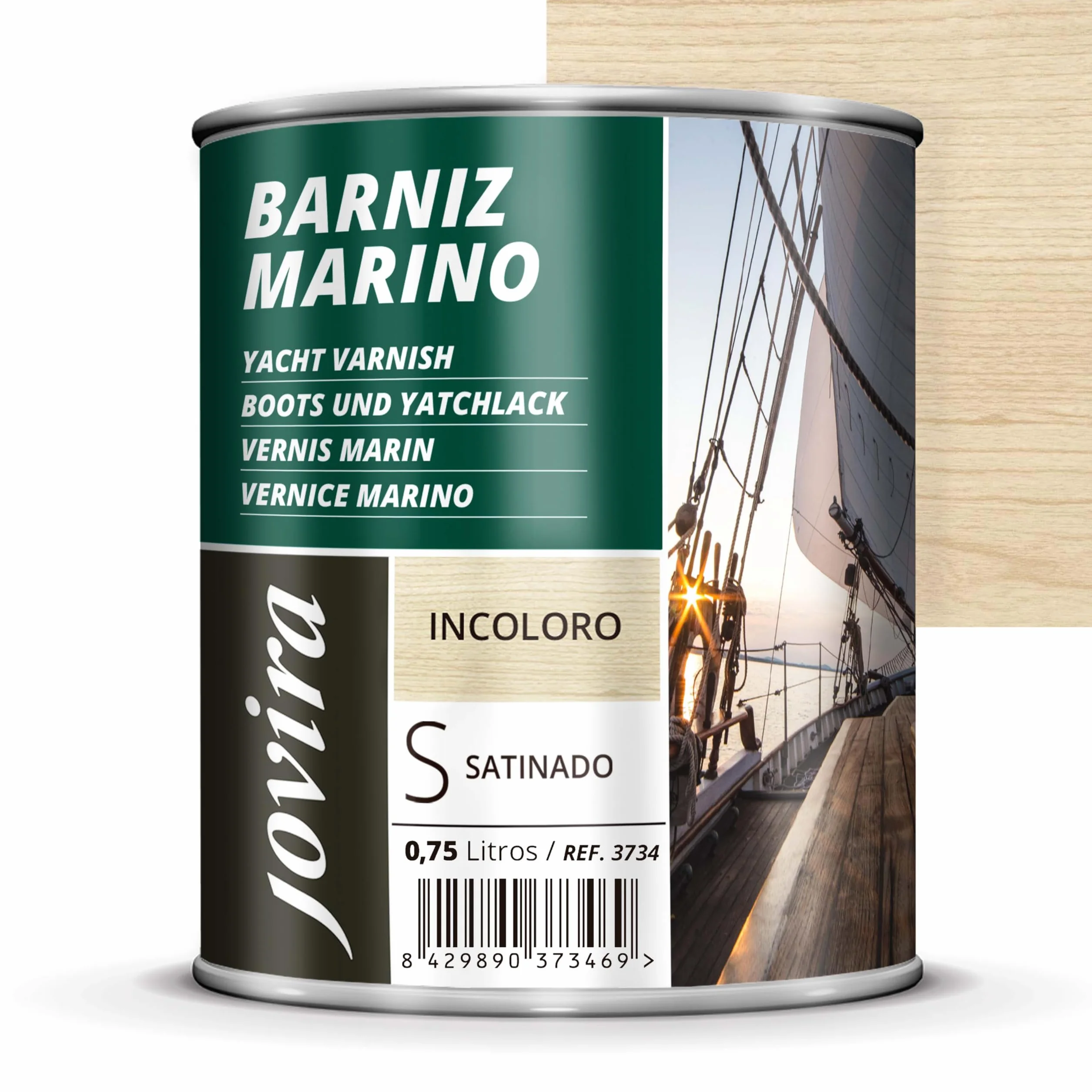 JOVIRA PINTURAS Vernis Marin bois extérieur-intérieur incolore haute résistance environnements marins 750 ml Satiné