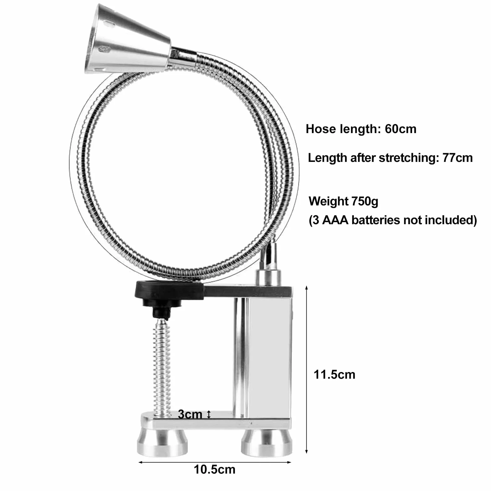 Lampe Magnétique pour Barbecue 12 LED Super Lumineuses avec Col de Cygne Flexible - Alimentation par Piles