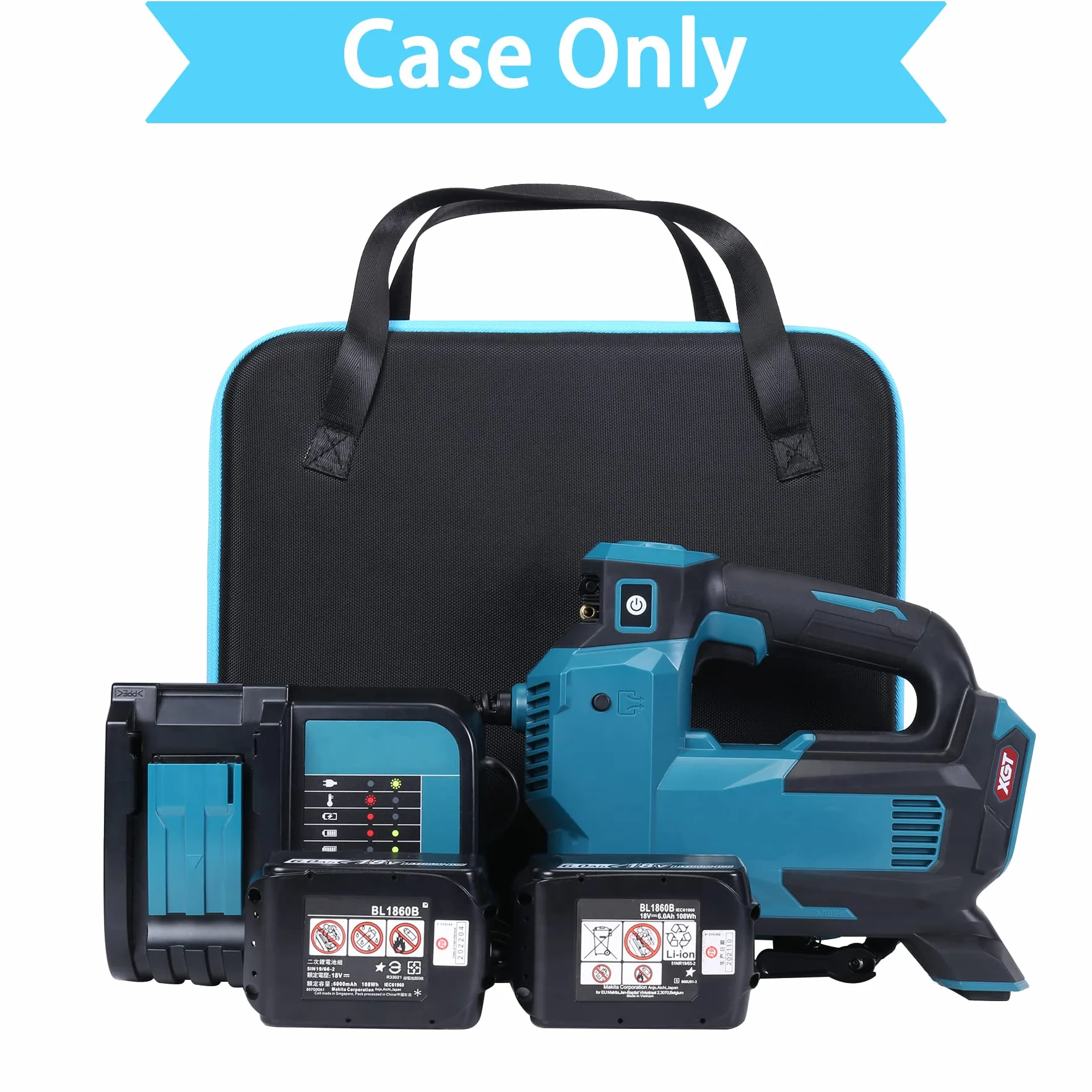 Aenllosi Dur Cas Etui pour Makita DMP181z 18V Compatible avec Inflador Compresseur Makita 18v, Organisation pour 18V Makita sans Fil Gonfleur (Seulement pour Le Coque)