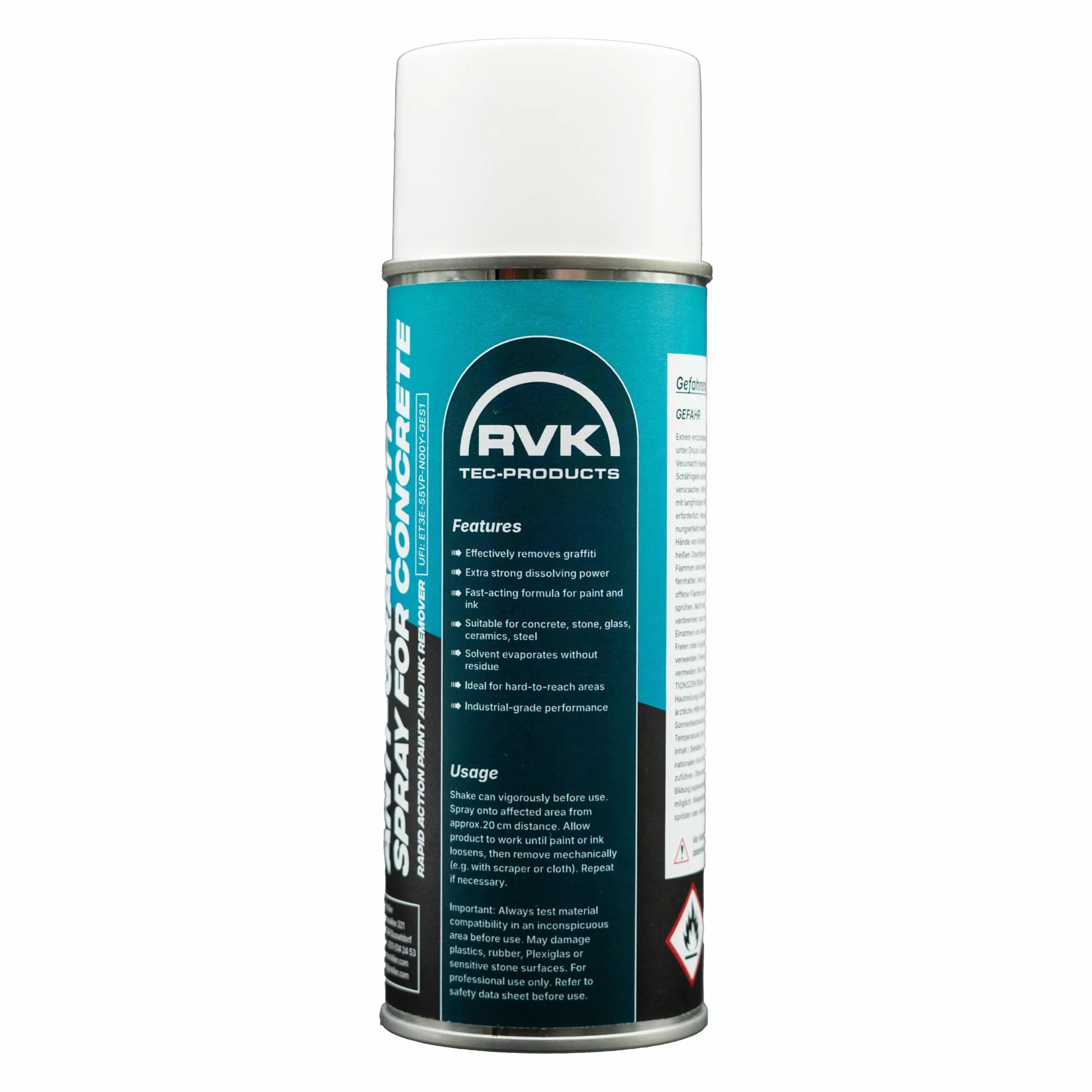 RVK Spray anti-graffiti professionnel 400 ml - Élimination des graffitis sur béton et pierre
