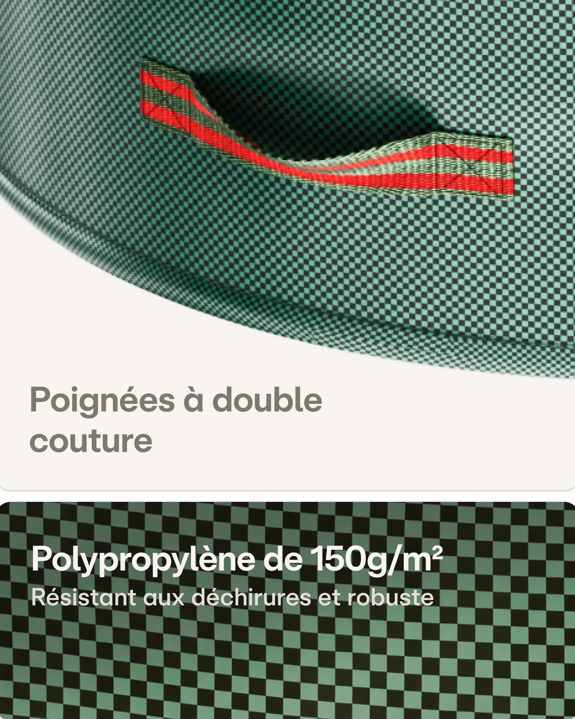 Praknu Sac Jardin Dechets Verts 300L avec Couvercle - Sac Jardinage Réutilisable avec 4 Poignées - Pliable