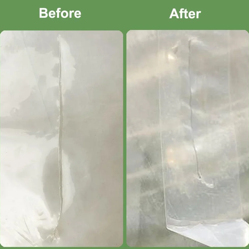 KAHEIGN 15cm x 25m Ruban de Réparation Transparent pour Serre et Polytunnel - 6mil en Polyéthylène - Scellage et Couture