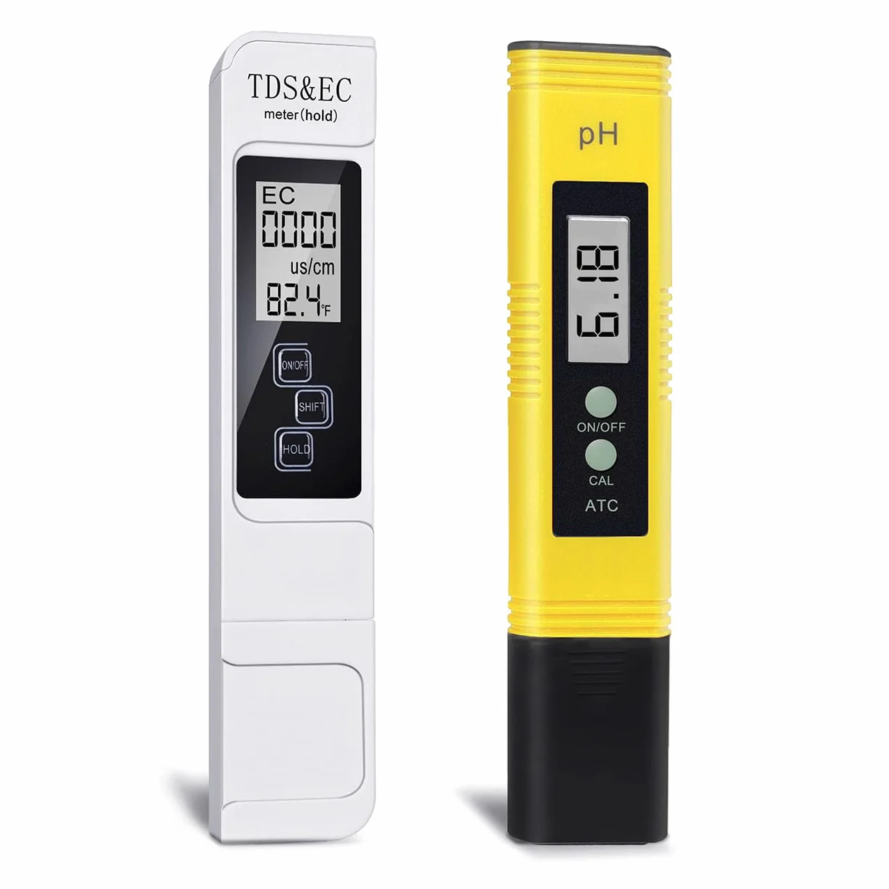 GuDoQi Testeur de Qualité de l'eau, Testeur PH Mètre Électronique, TDS&EC Mètre Température, Auto Calibration, TDS PH EC Température 4 en 1 Set pour Piscine, Aquarium, Aystème RO, Laboratoire