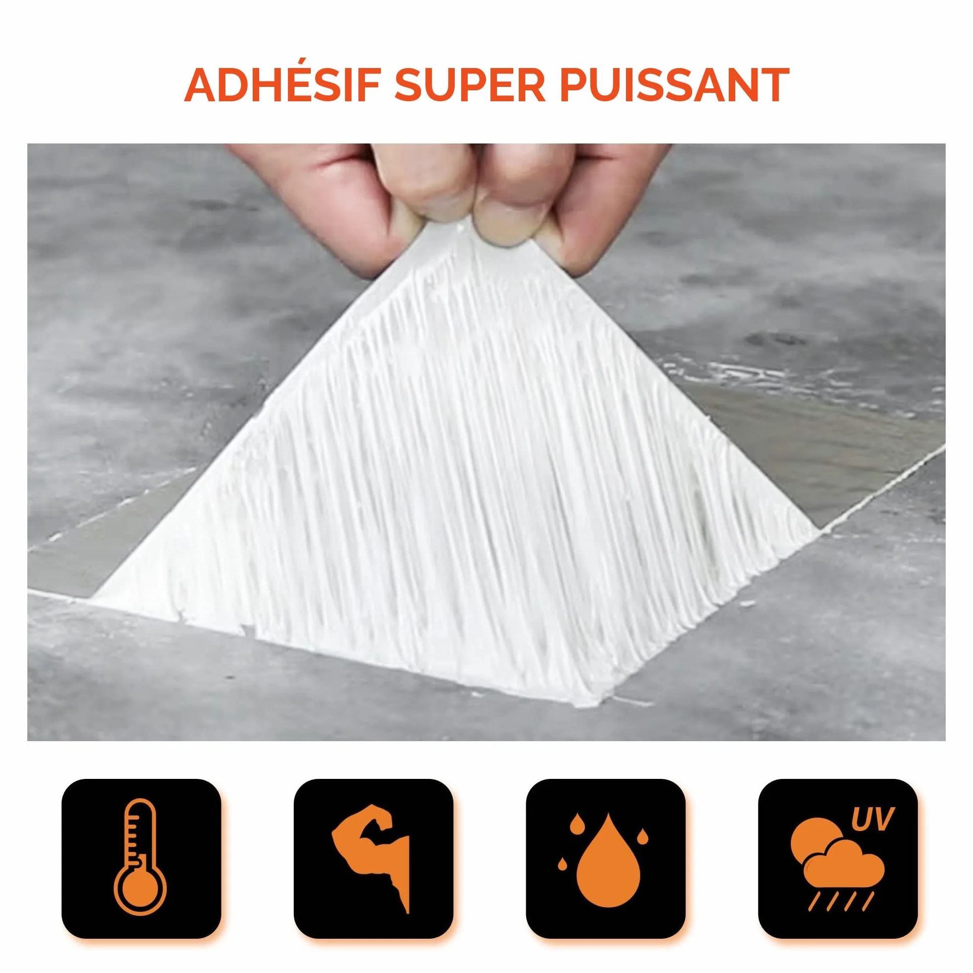 TAPEBEAR Ruban D'étanchéité En Butyle, Super Étanche, Autocollant, 2 Inch x16 Feet