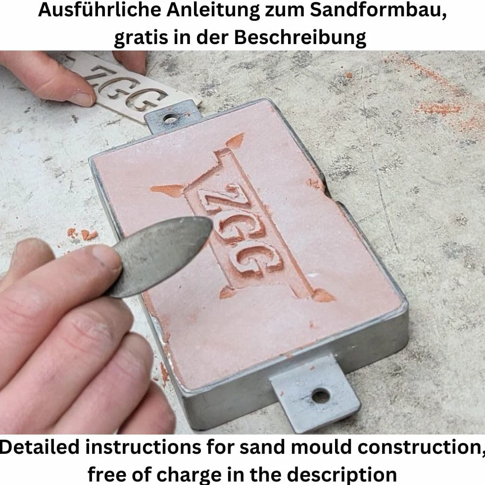 Sable de moulage à l'huile pour fonte métallique, fabriqué en Allemagne, +100 g de talc pour 5 kg et 10 kg, pour métaux légers et lourds, grain très fin, réutilisable, idéal pour les fondeurs