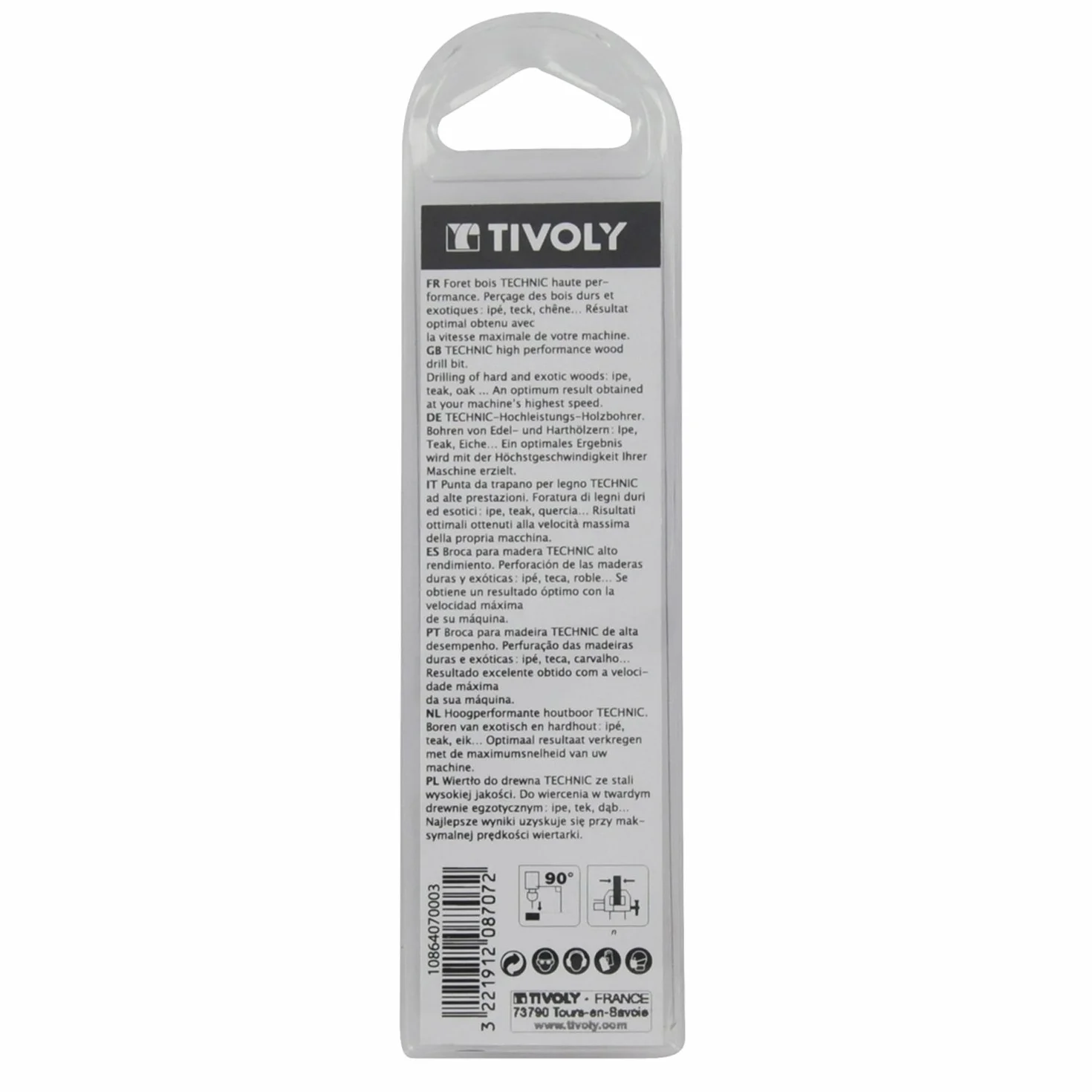 Tivoly Lot de Forets Bois Technic Gradués, Set de 5 Pièces