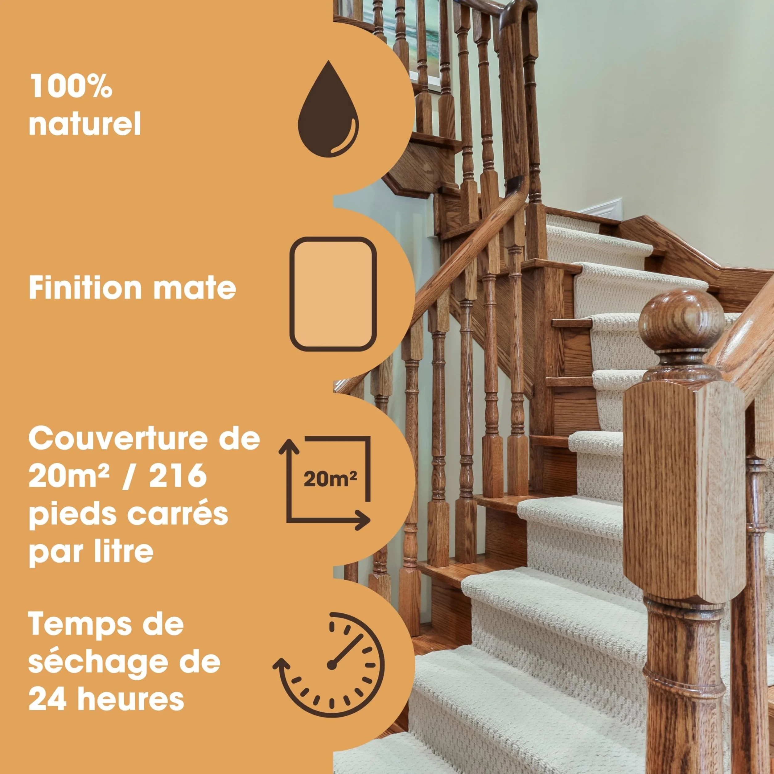 Furniture Clinic Huile de Tung Pure 500ml - Huile Naturelle pour Bois Intérieur Extérieur, Non-Toxique, Finition Mate