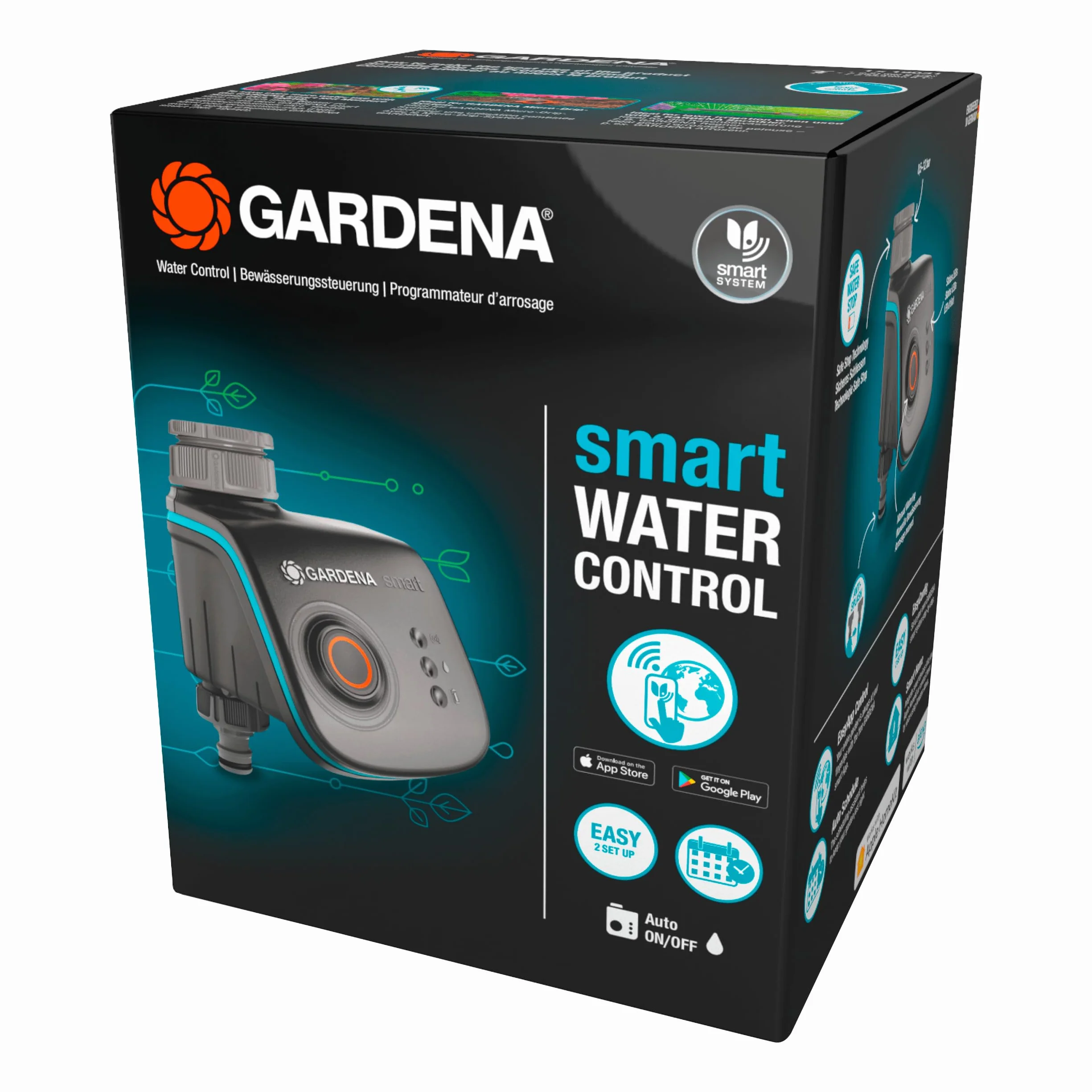 Gardena Smart Water Control programmateur d’arrosage intelligent commande App alerte gel pour micro-gouttes système gicleurs (19031-20)