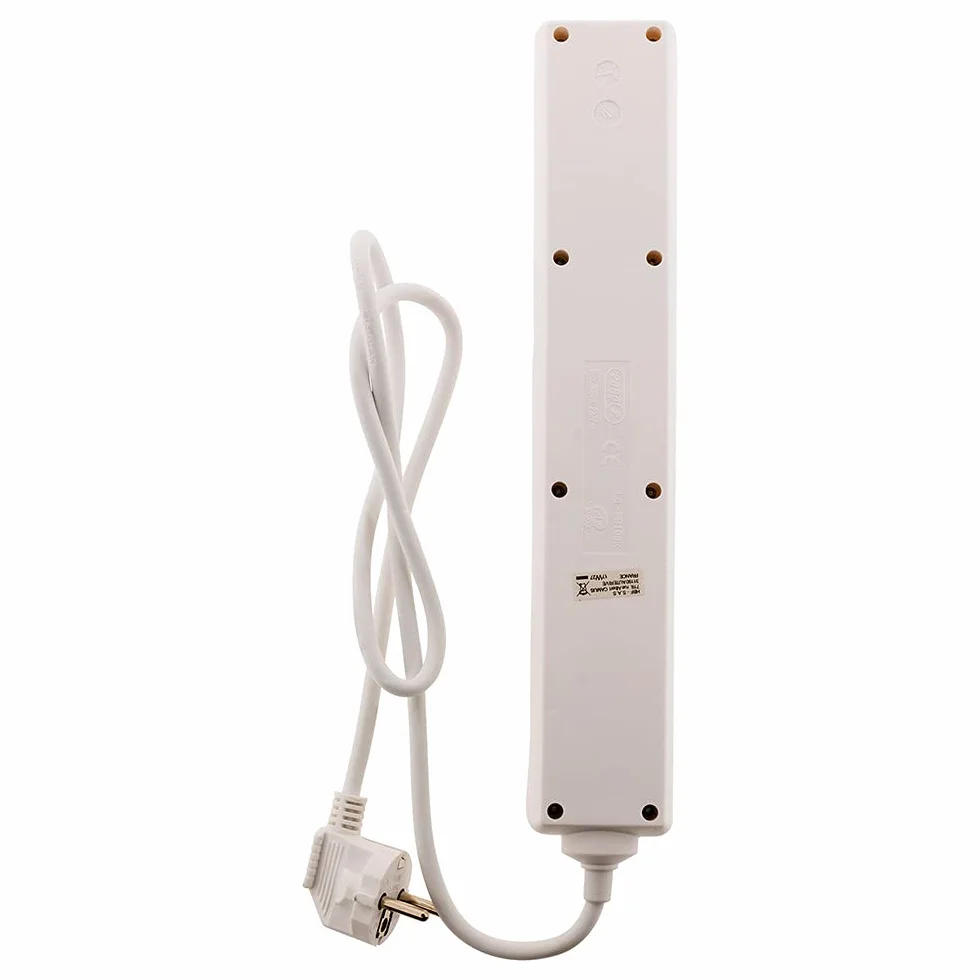 Zenitech Bloc 6 Prises 16A 2P+T avec Interrupteur Blanc