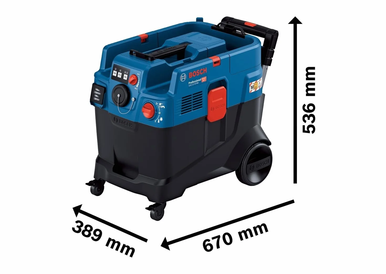 Bosch Professional Aspirateur Polyvalent Gas 12-40 MA 1200 W Filtre Automatique AFC