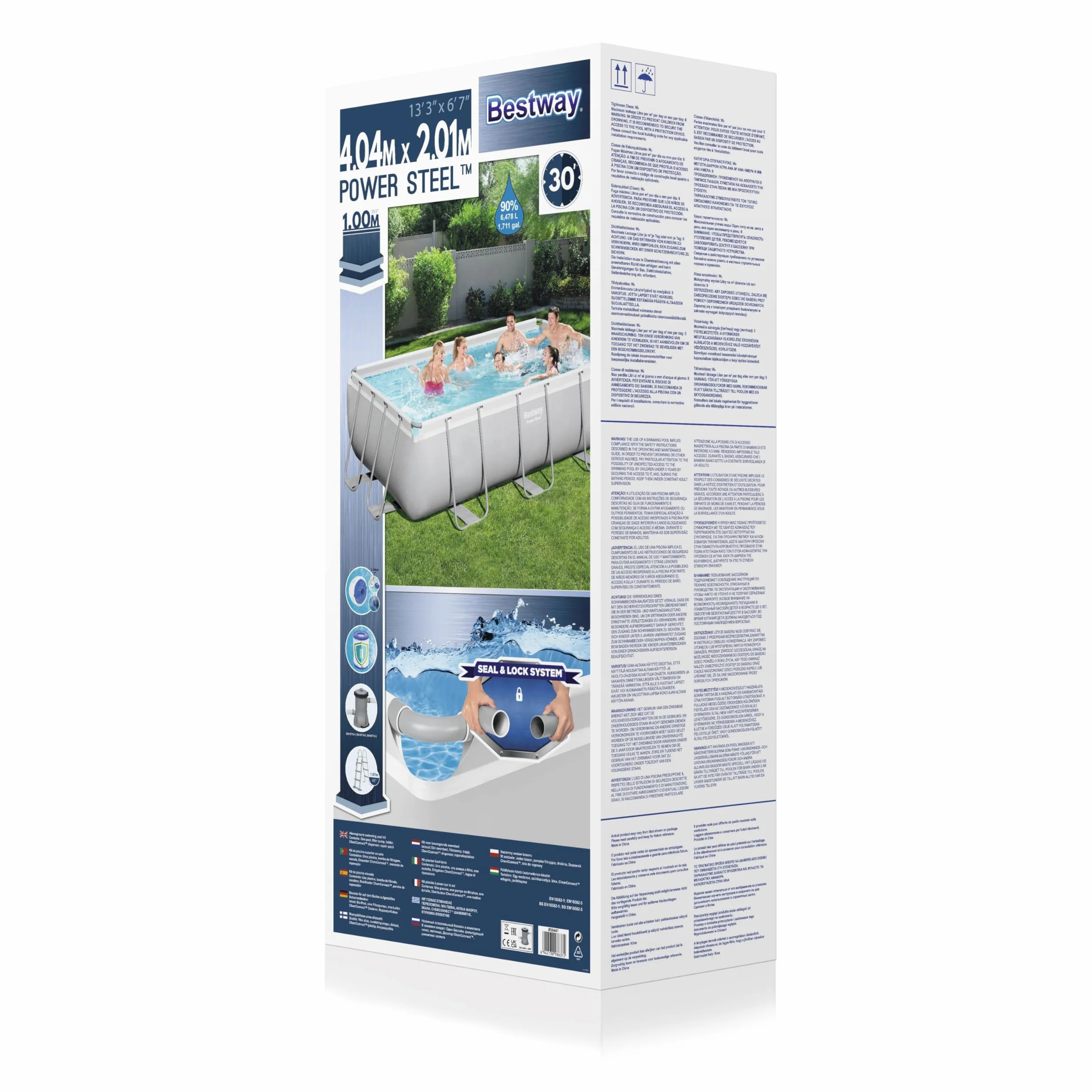 BESTWAY Power Steel Piscine Hors Sol Rectangulaire 404 x 201 x 100 cm
