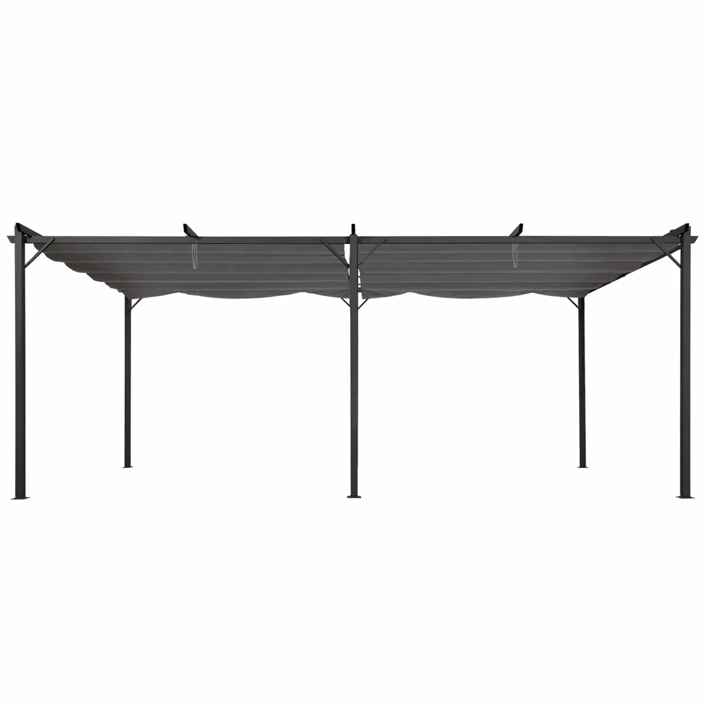 IDMarket - Pergola Toit rétractable 6 Pieds 3x6 M tonnelle Gris Anthracite
