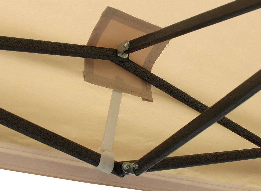 Tonnelle Pliante Toutes Saisons, 2 x 2 m, Ultra-résistante et entièrement étanche par Gazebo Beige