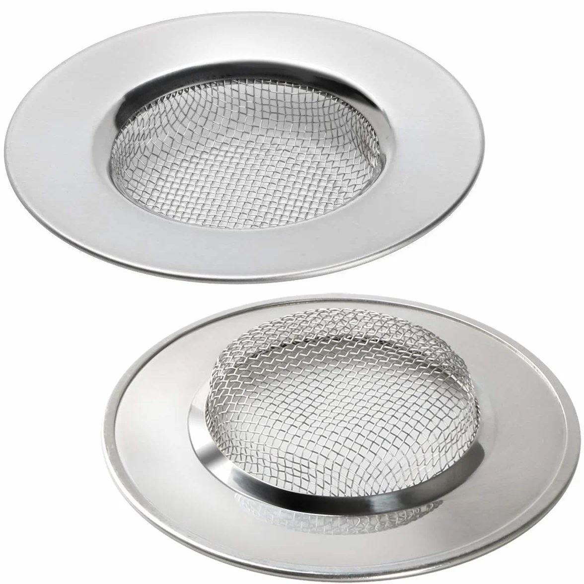 TRIXES Lot de 2 passoires d'évier acier inoxydable 7,6 cm