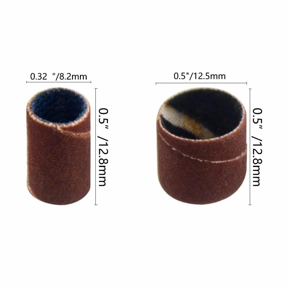 TOVOT Ponceuse à Tambour 240 Grains 106 Pièces avec Mandrin 3mm