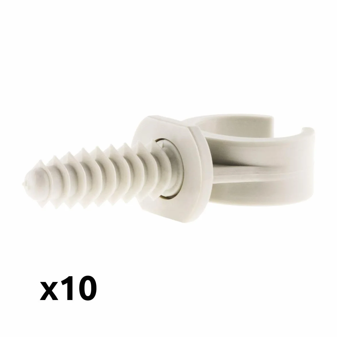 Zenitech Lot de 10 clips avec chevilles Ø20mm Gris