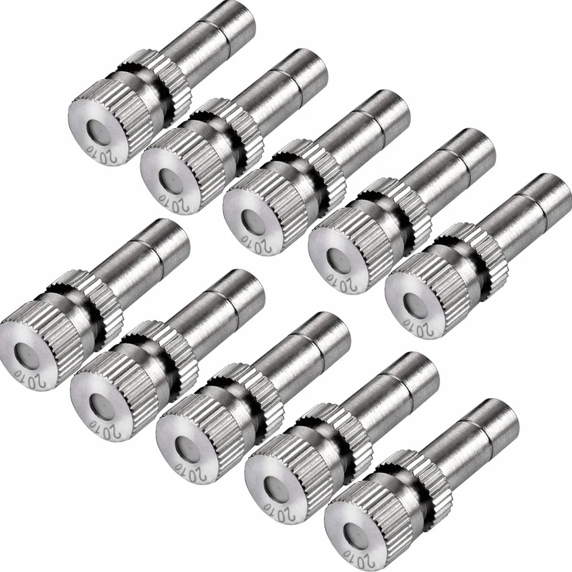 ATOPLEE 10pcs Laiton Basse Pression brumisation pour Système de Refroidissement Buses Humidification Pulvérisateur (0.2mm)