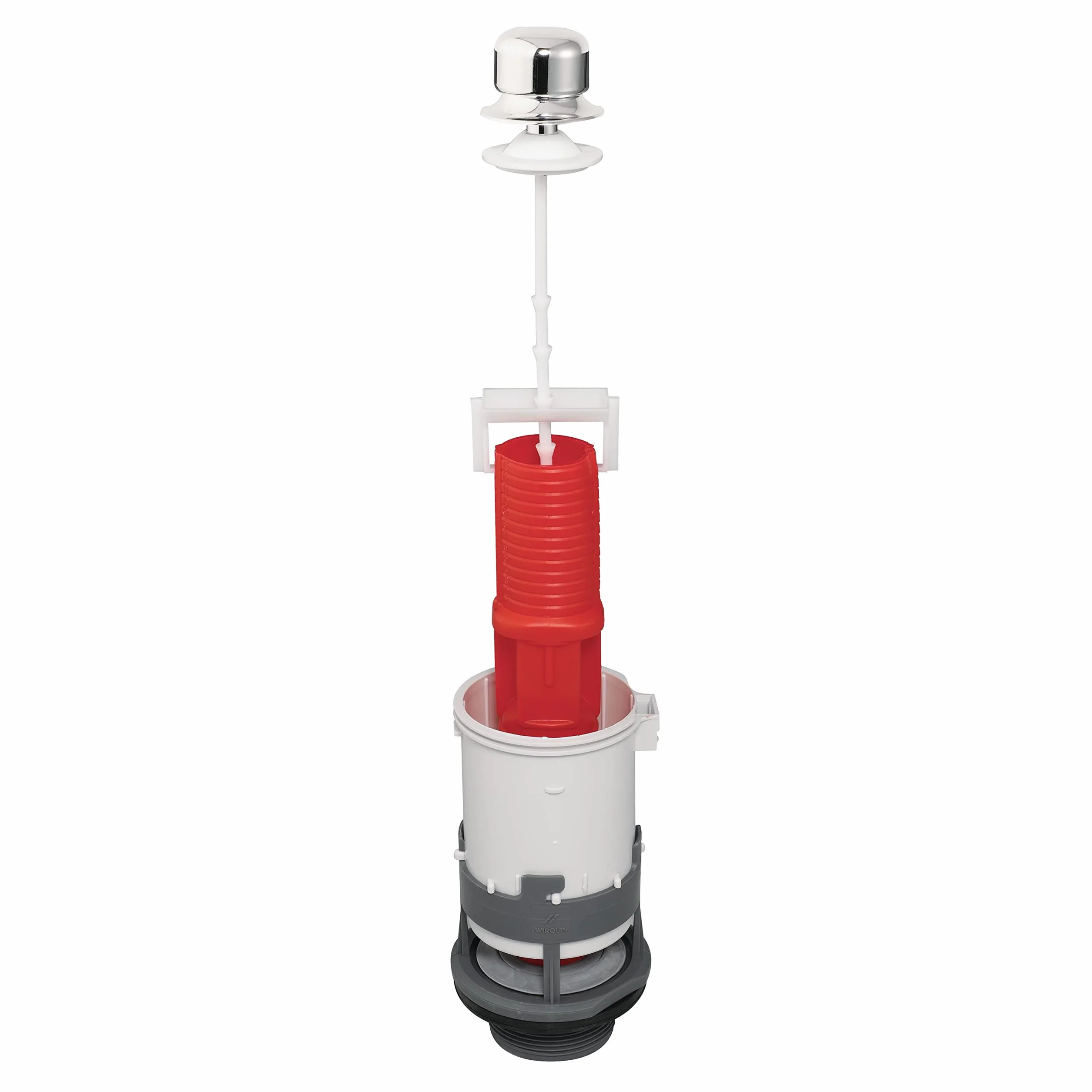 Wirquin Mécanisme chasse d'eau WC simple chasse avec bouton poussoir MX gris