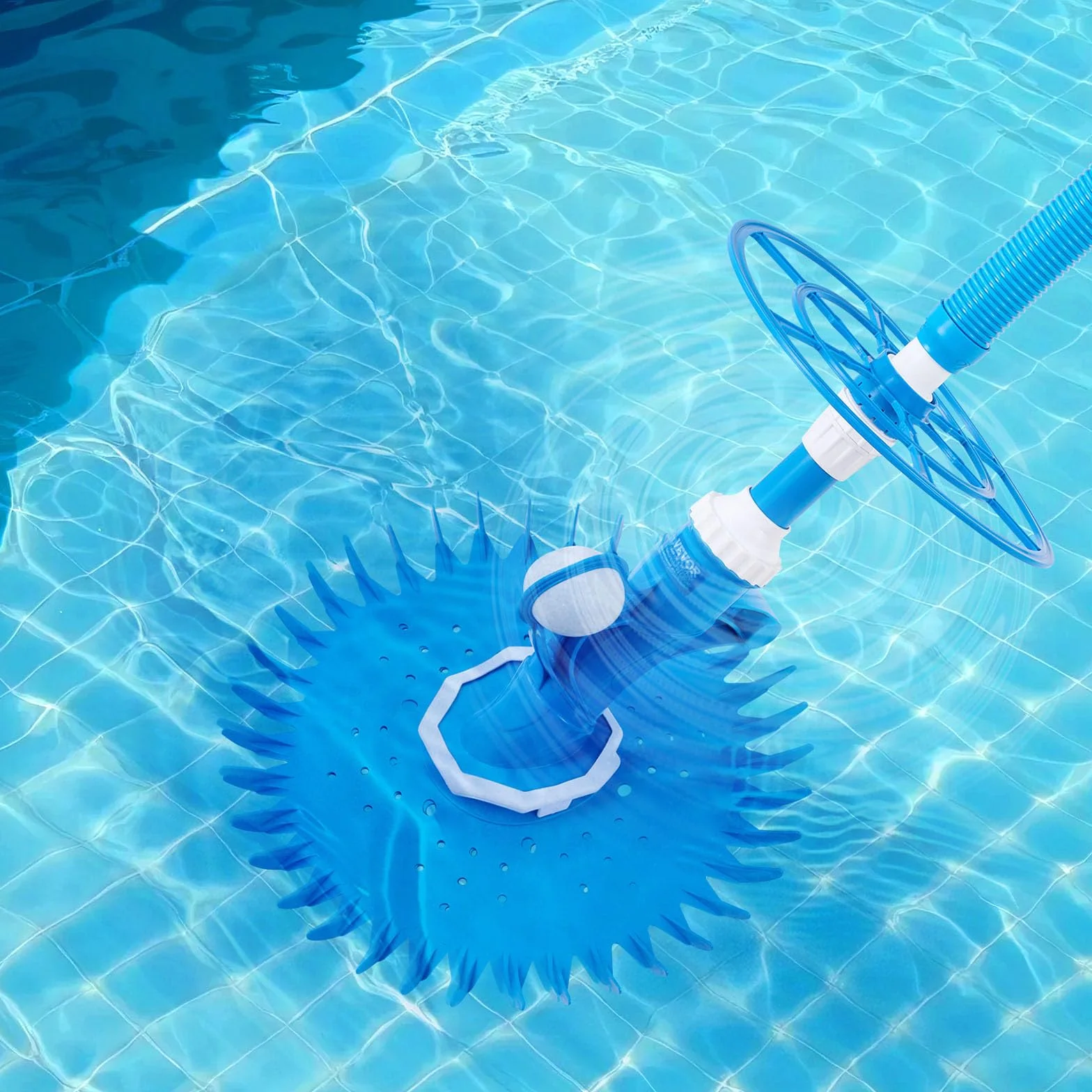 VEVOR Aspirateur de piscine à aspiration automatique, 12 tuyaux, nettoyeur pour piscines creusées et hors sol jusqu'à 6,1 x 10,7 m