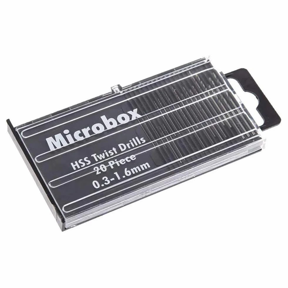 Mini-forets hélicoïdaux HSS 0,3-1,6 mm Lot de 20 pour PCB gravure métal CNC