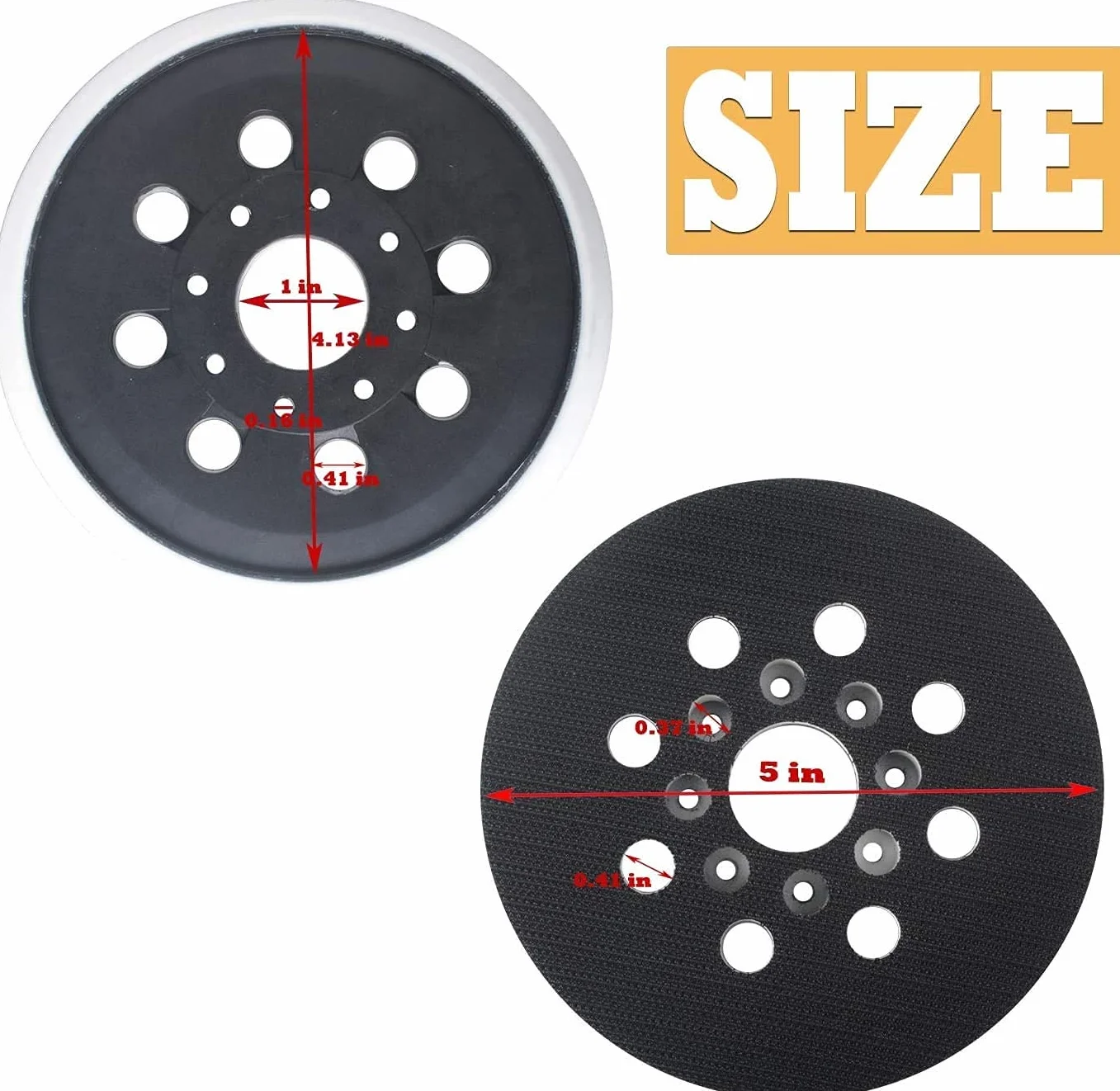 Plateau de ponçage 125 mm Compatible Bosch PEX 220 A, GEX 125-1 AE, PEX 220 AE, Skil 7402/7490, 2 pièces