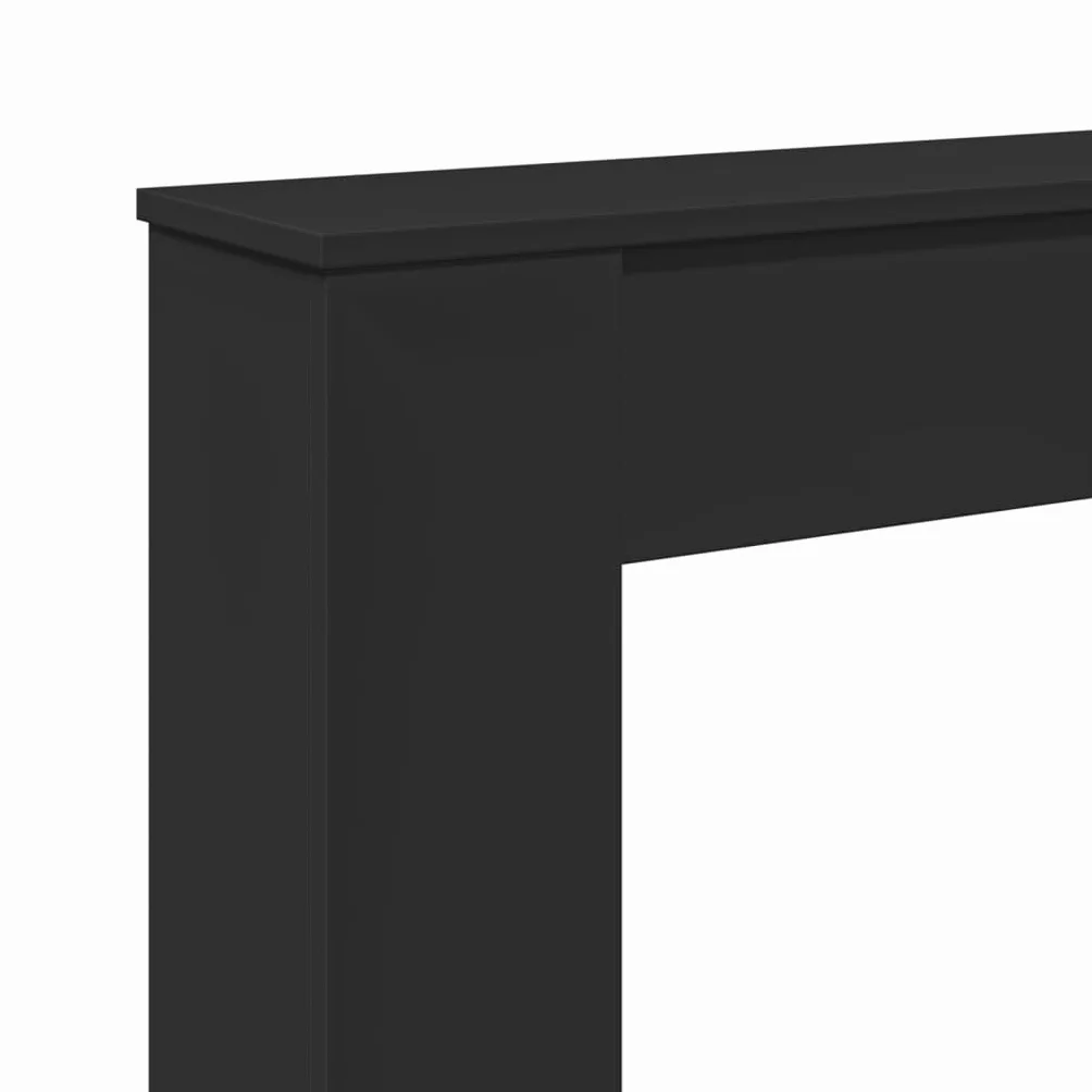 Cadre de cheminée noir 100x20x100 cm bois d'ingénierie