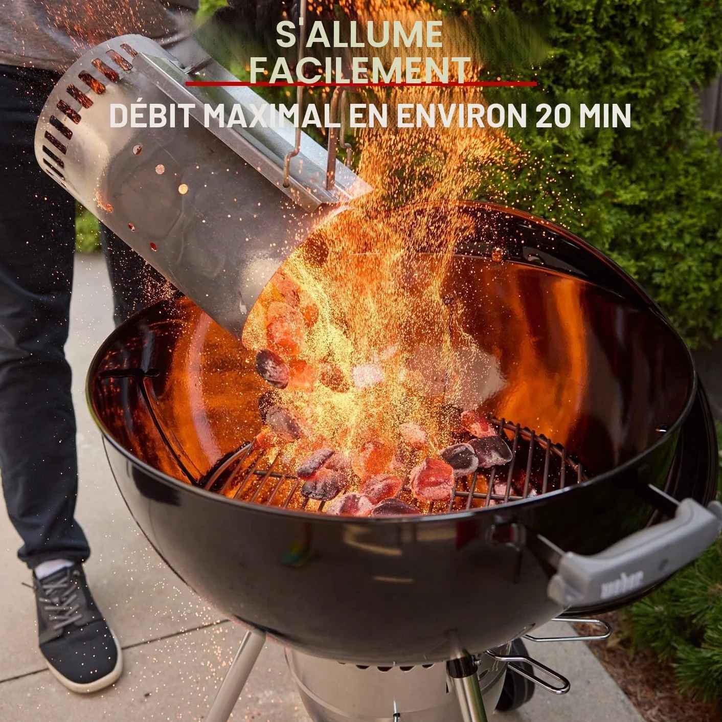 Weber Briquettes de Charbon de Bois Naturel pour Barbecue, Allumage Rapide 20 Min, Longue Combustion 3 Heures, 4 kg