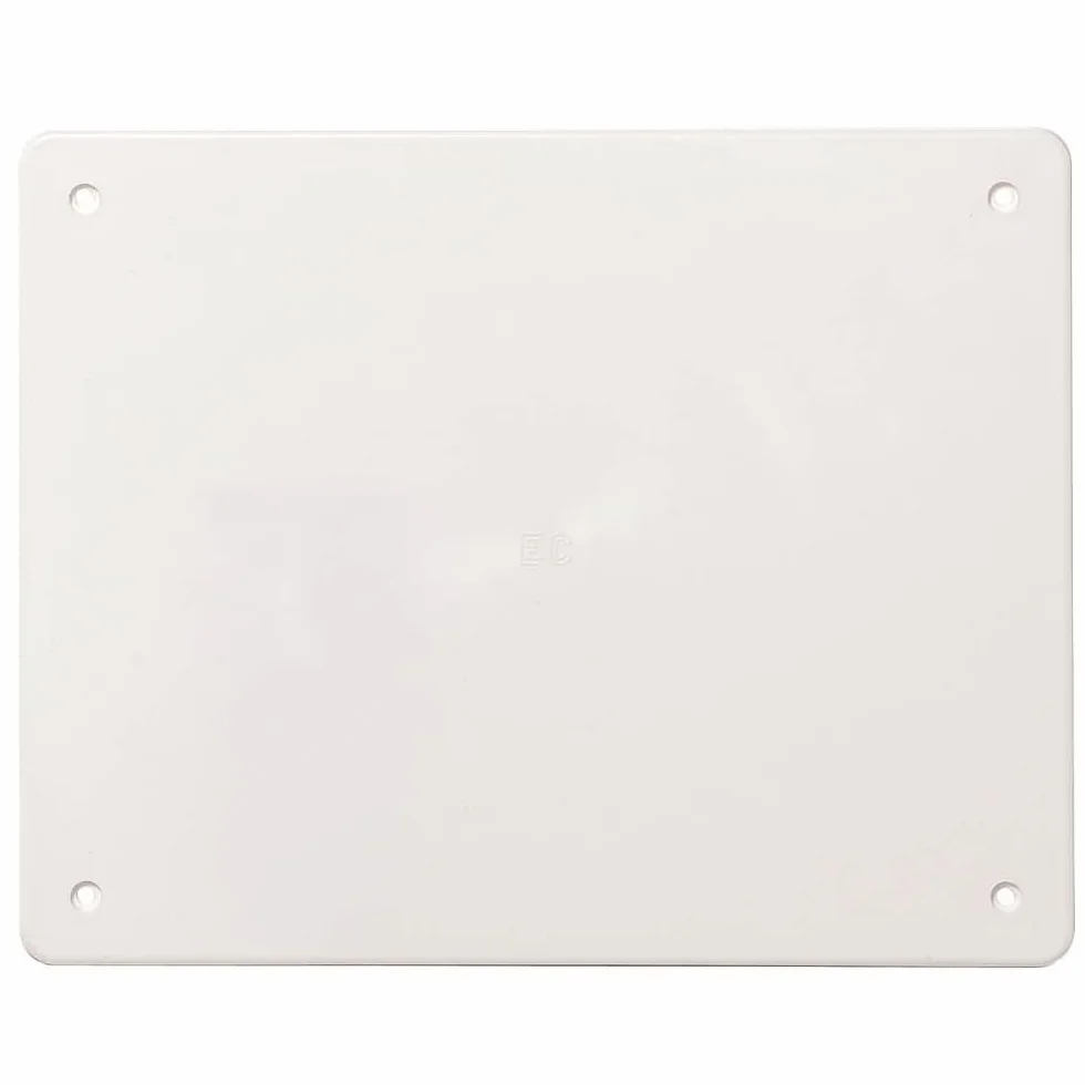 Couvercle rectangulaire 196x152 mm blanc RAL9001 pièce de rechange boîte de dérivation plastique