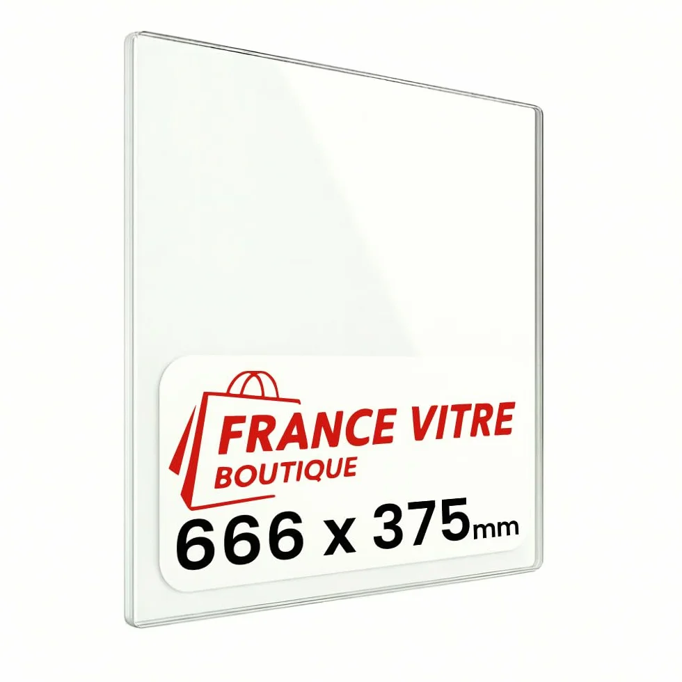 PANADERO Fenix 666 x 375 x 4 mm Vitre d'Insert pour cheminée et poêle à Bois Haute température 800°C
