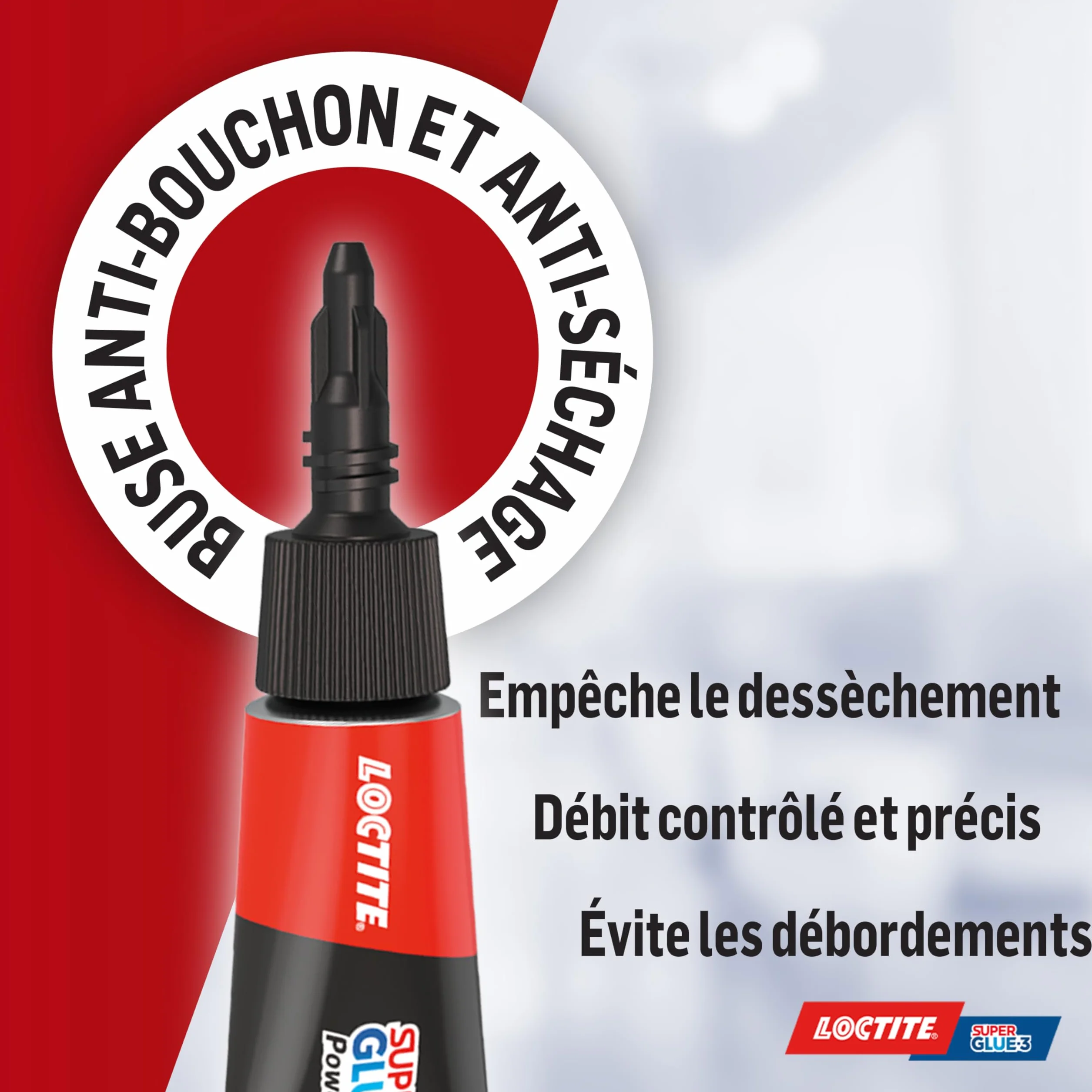 Loctite Super Glue-3 Power Gel Mini Dose Colle Forte Transparente 6 Tubes de 1 g