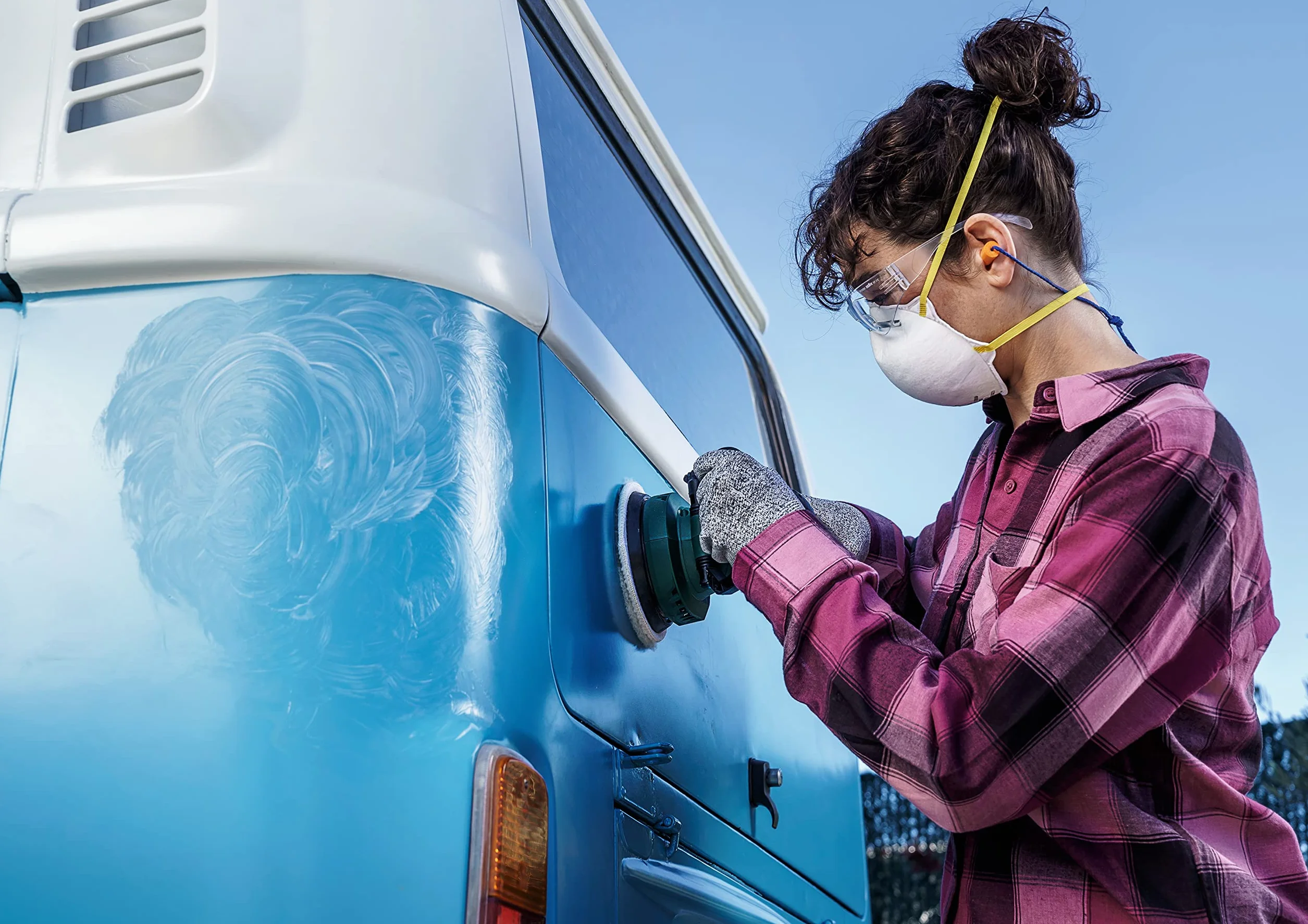 Bosch Tampon de polissage en laine d'agneau Ø 125 mm auto-agrippant pour ponceuses excentriques