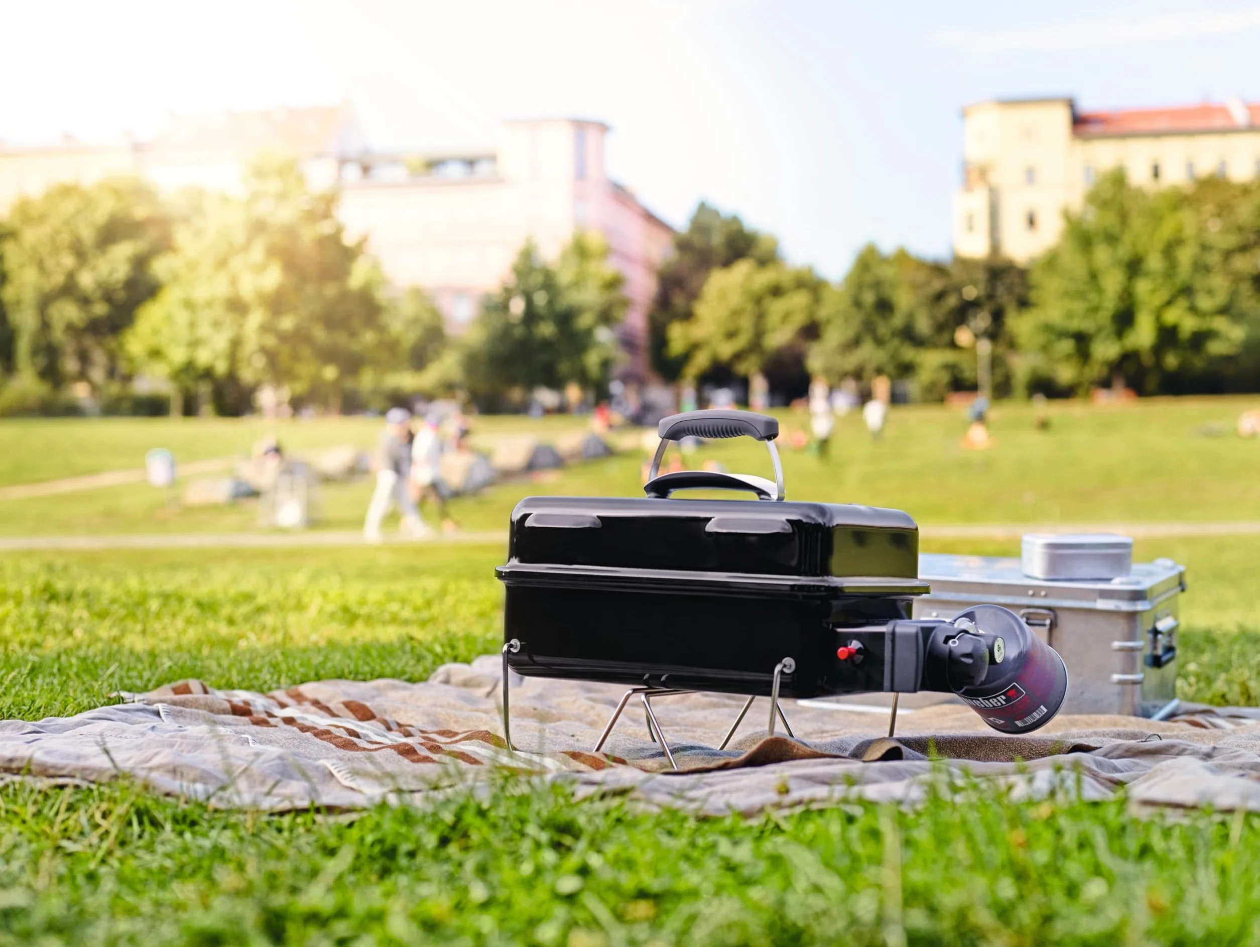 Weber Barbecue au Charbon Go-Anywhere Portable, Pieds Repliables, Design Compact, 42x26 cm, Noir