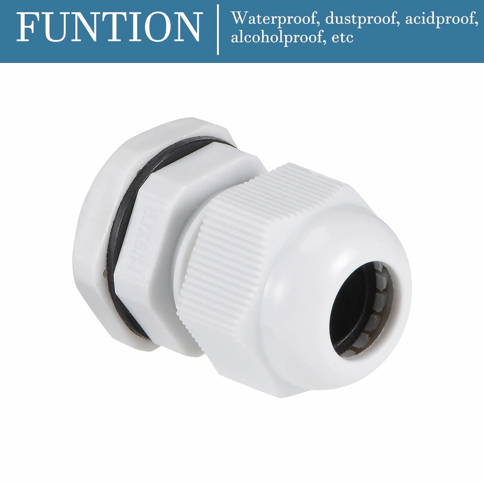 QUARKZMAN Presse-étoupe 5-10mm Nylon Joint Étanche Réglable 5PCS pour Boîtier électrique Blanc