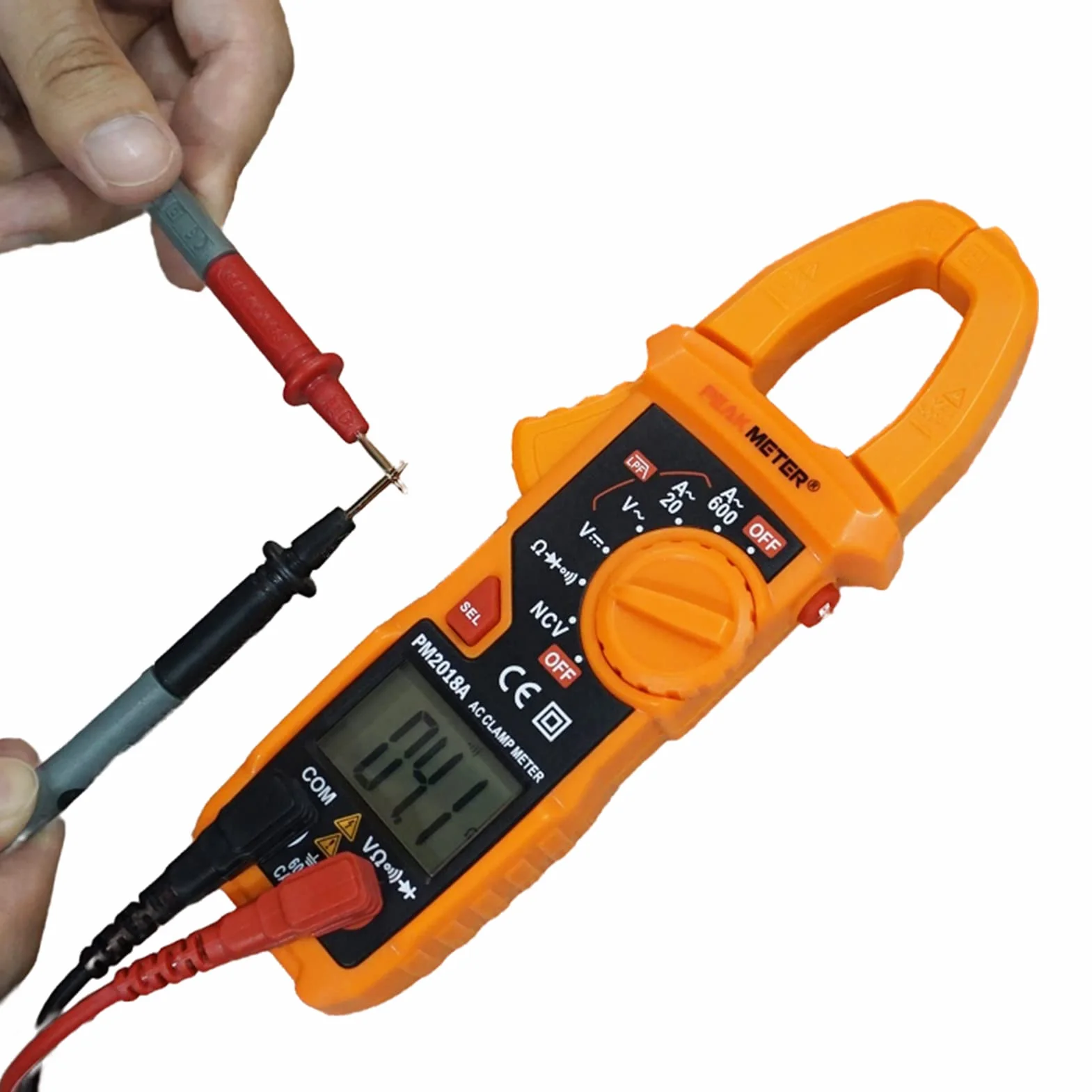 Pince numérique multimètre ampère testeur de tension 600 A AC/DC résistance NCV LPF diode continuité rétroéclairage