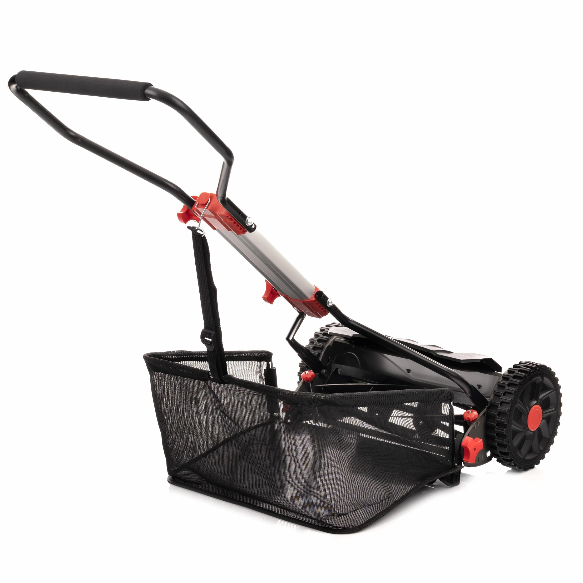LEHMANN Tondeuse Hélicoïdale 40 cm avec bac 30 L – Tondeuse Manuelle Mécanique 5 Lames, Hauteur de Coupe réglable 15-42 mm