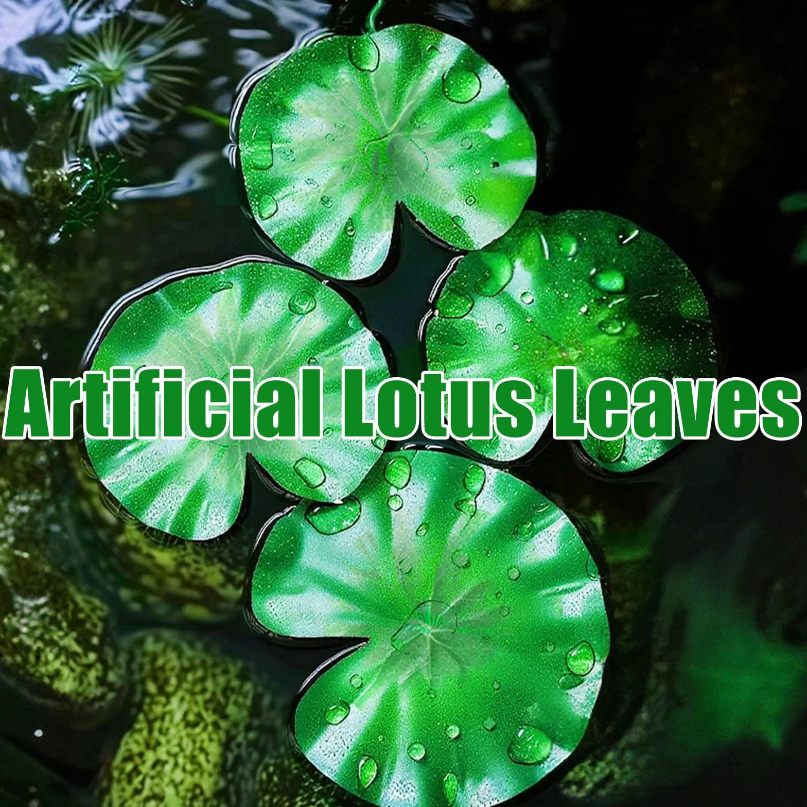 Lot de 12 Feuilles de Lotus Artificielles,Nénuphars Artificiels,Plantes Flottantes en Mousse pour Maison,Étang,Jardin,Aquarium,Piscine,Bassin Décoration