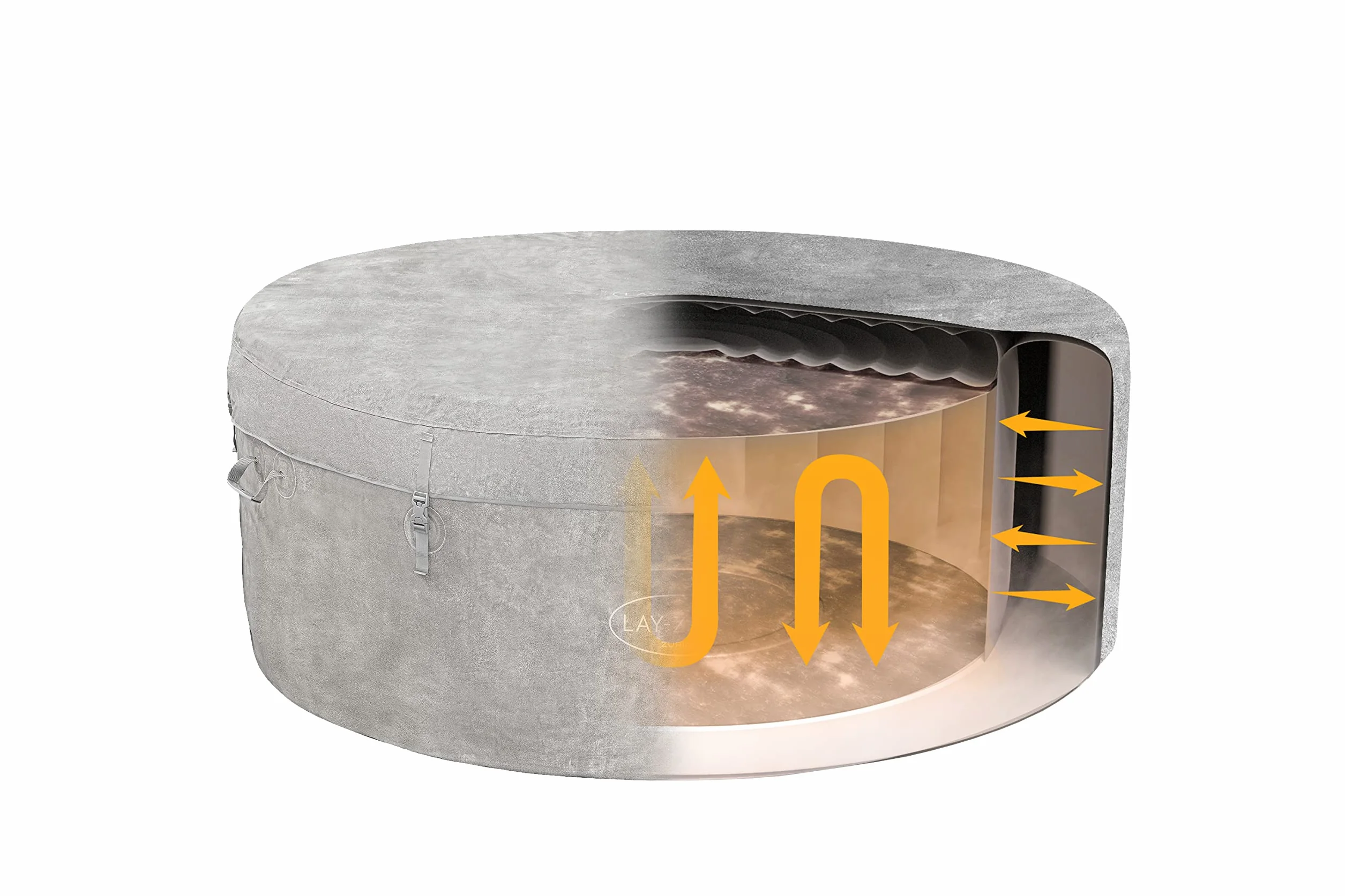 Lay-Z-Spa Zurich EnergySense™ Spa Gonflable 2-4 Personnes 180 x 66 cm 120 Airjet™ Filtration Cartouche
